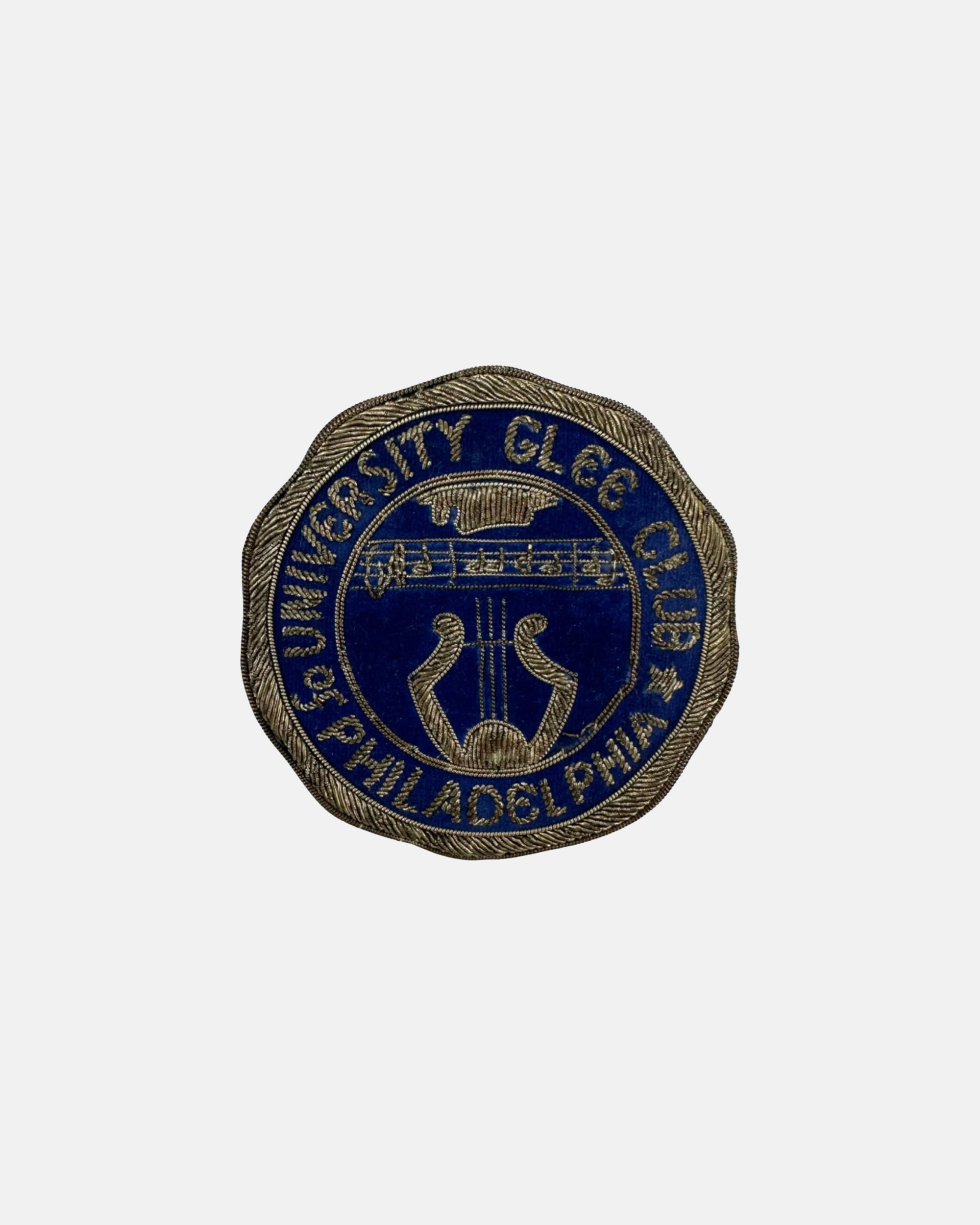 Vintage University Glee Club of Philadelphia Embroidered Blazer Patch Pin