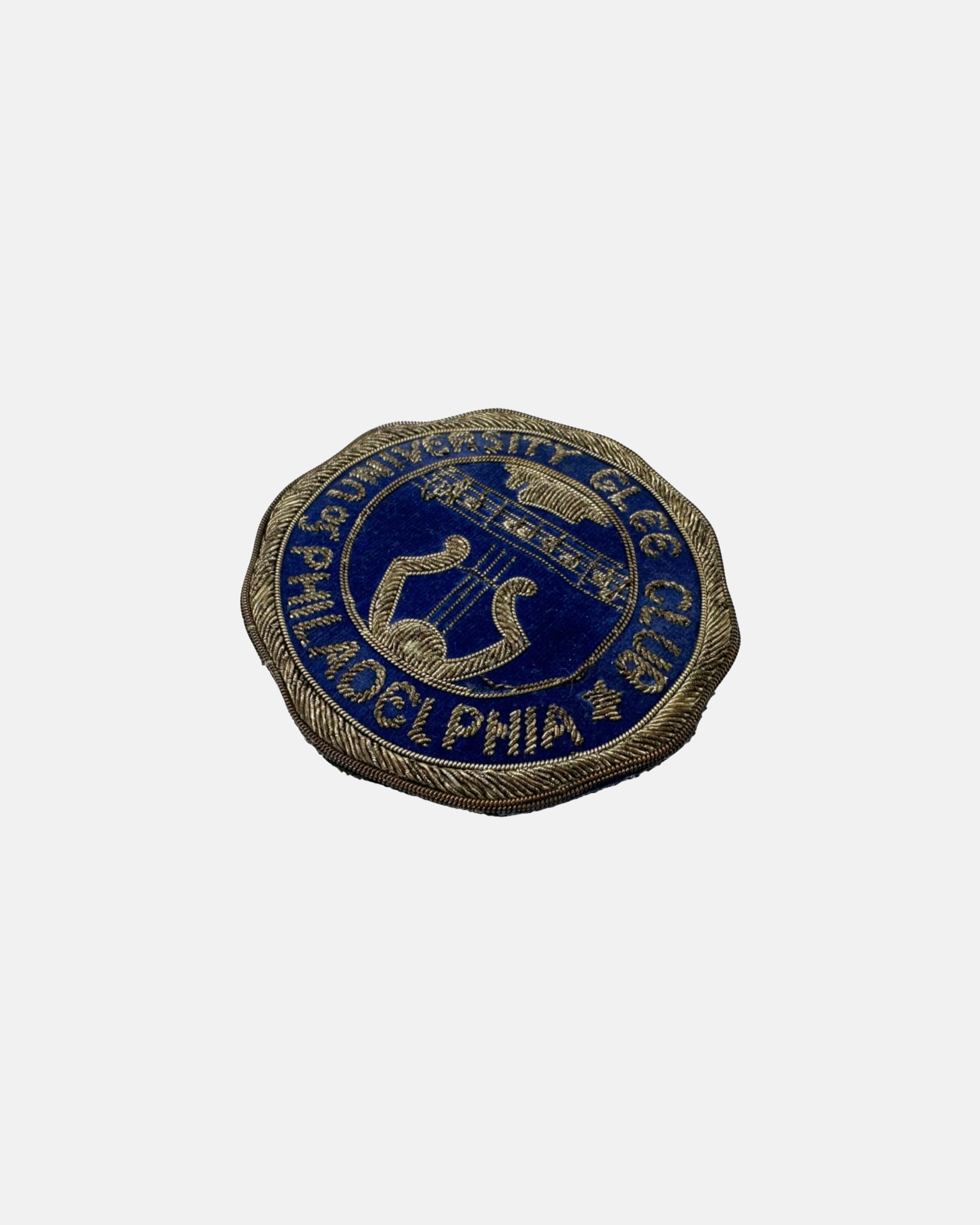 Vintage University Glee Club of Philadelphia Embroidered Blazer Patch Pin