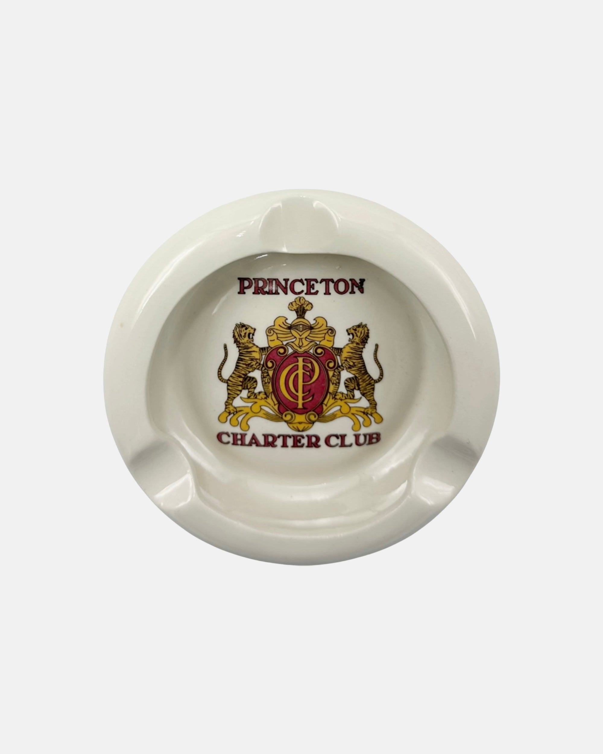 Vintage Princeton University Charter Club Ceramic Ashtray Catchall Dish