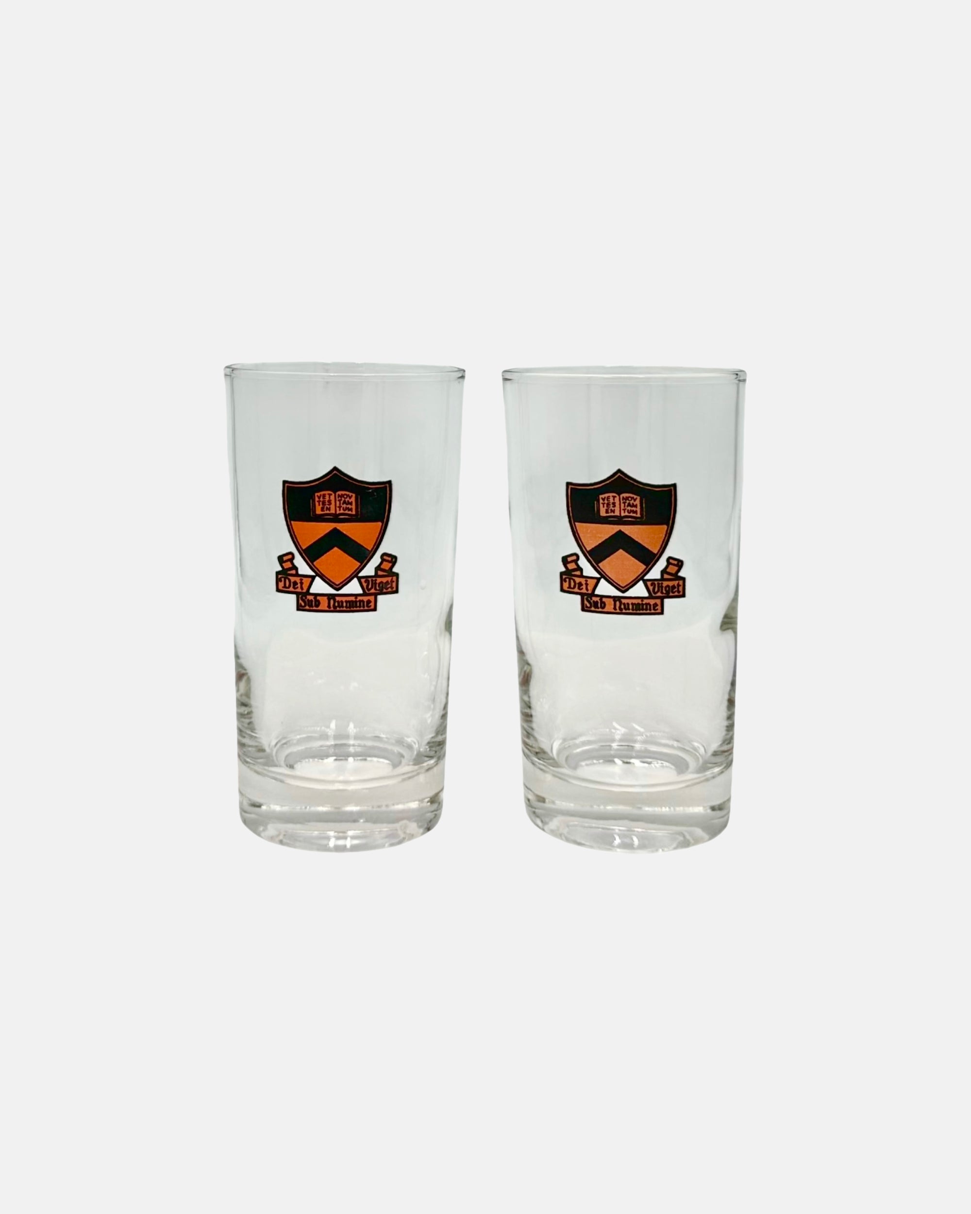 Pair Vintage Princeton University Drinking Glasses