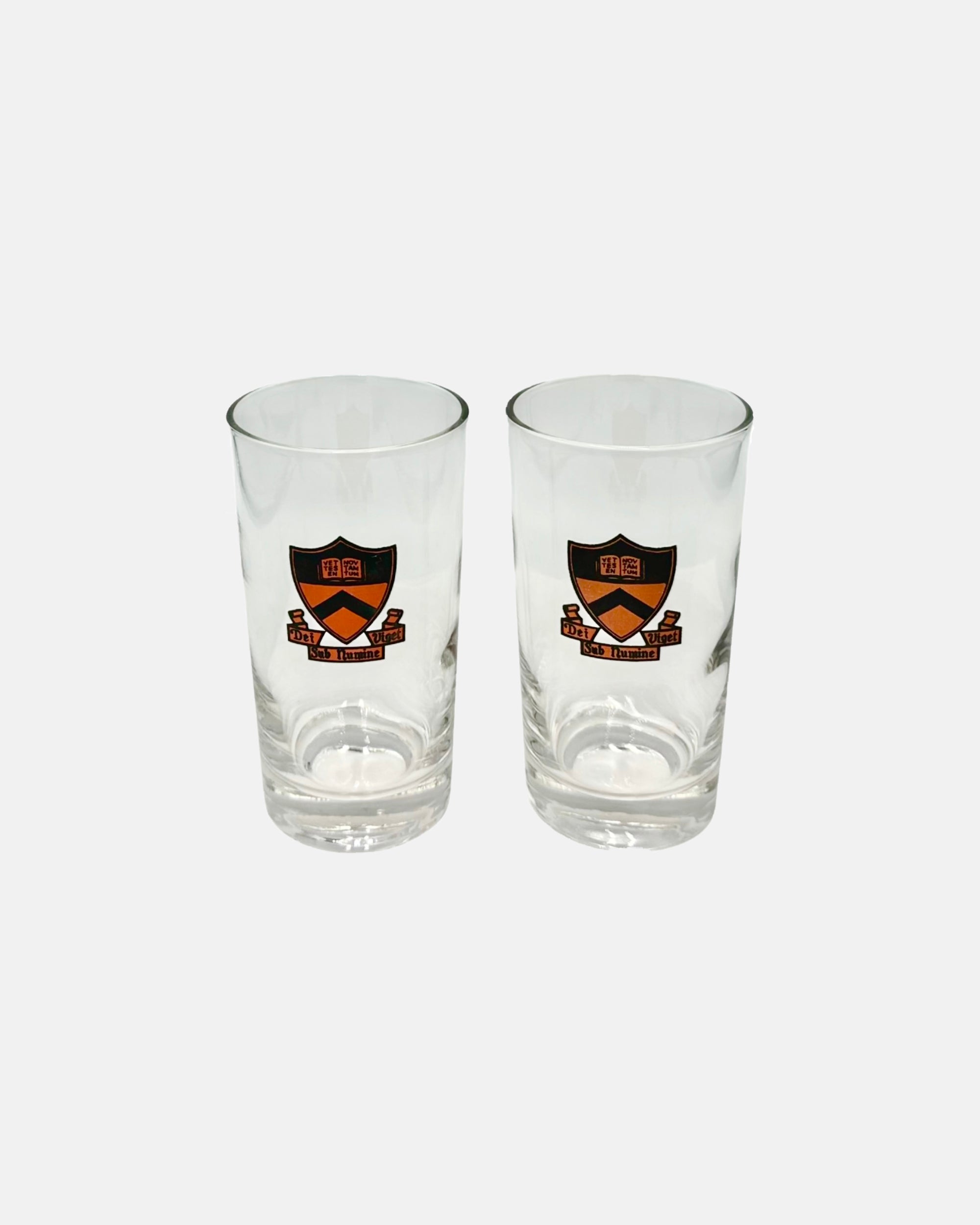 Pair Vintage Princeton University Drinking Glasses