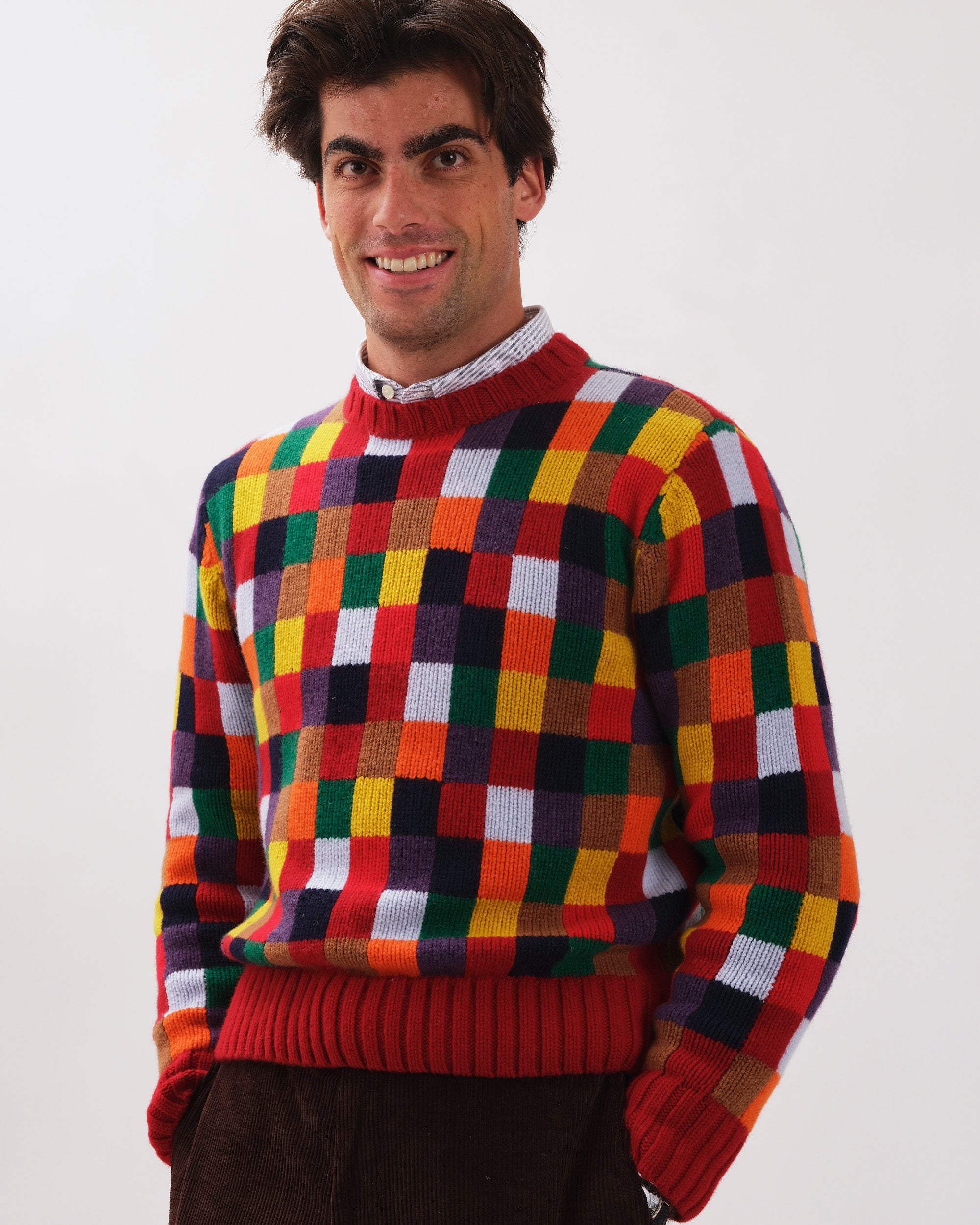 Patchwork Wool Sweater