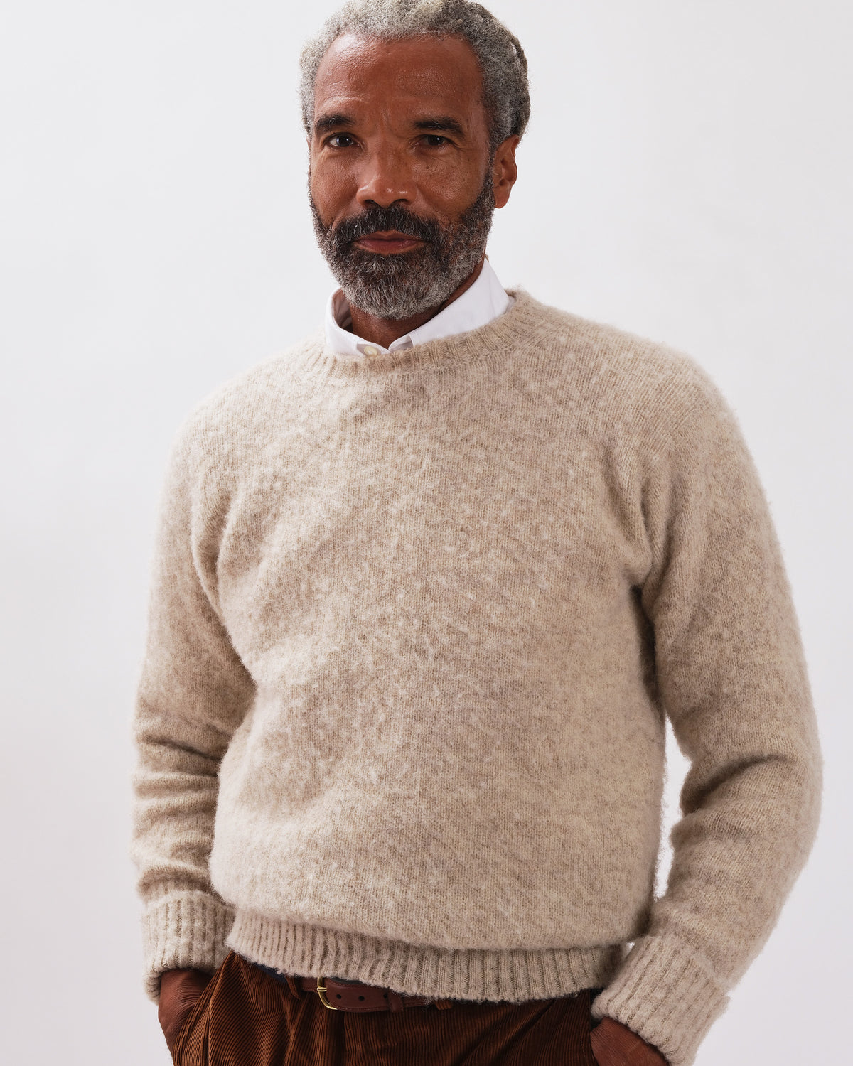 Shaggy Dog Sweater Ivory - Classic Fit | Men