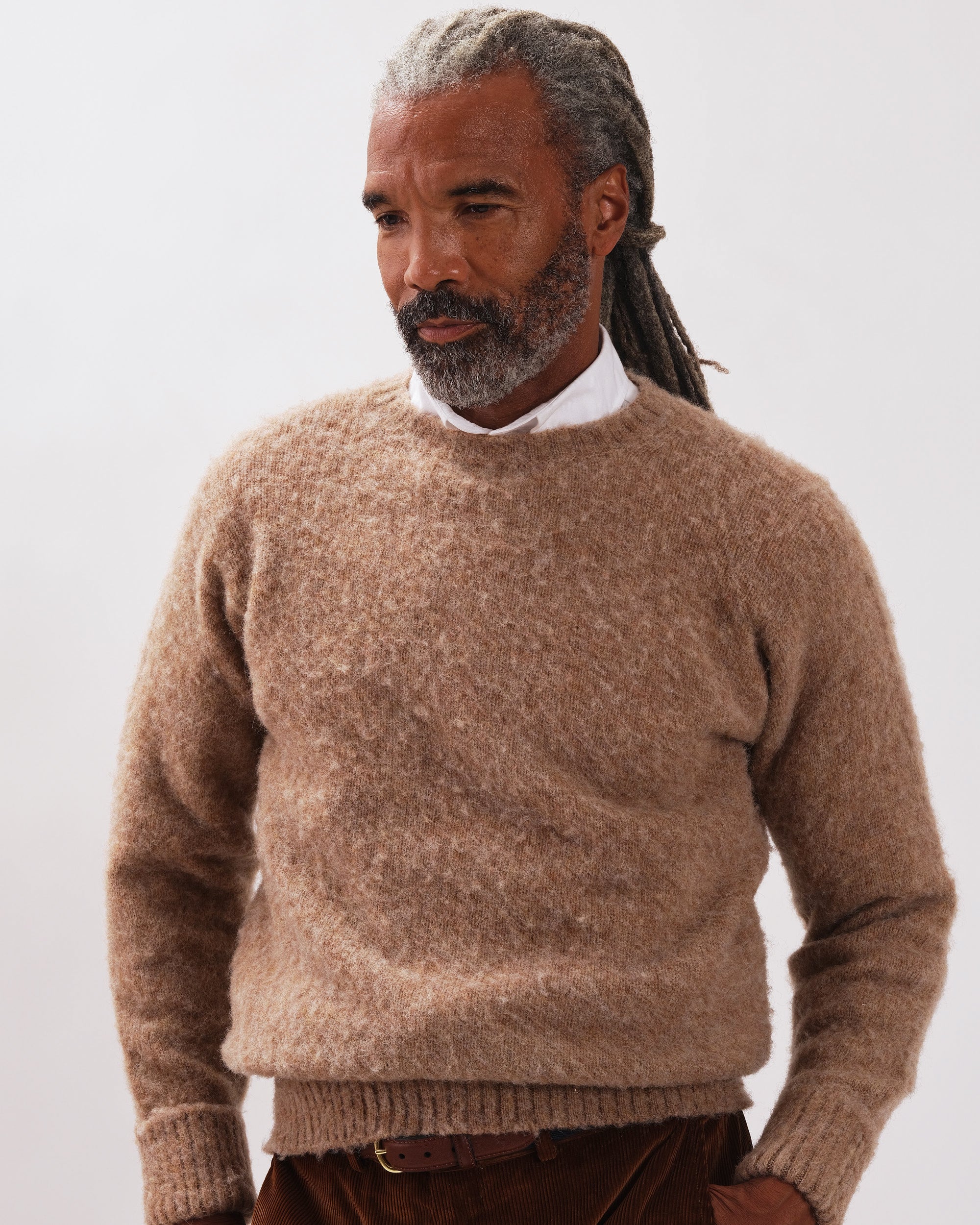 Shaggy Dog Sweater Tan - Classic Fit | Men's Sweaters - J. Press