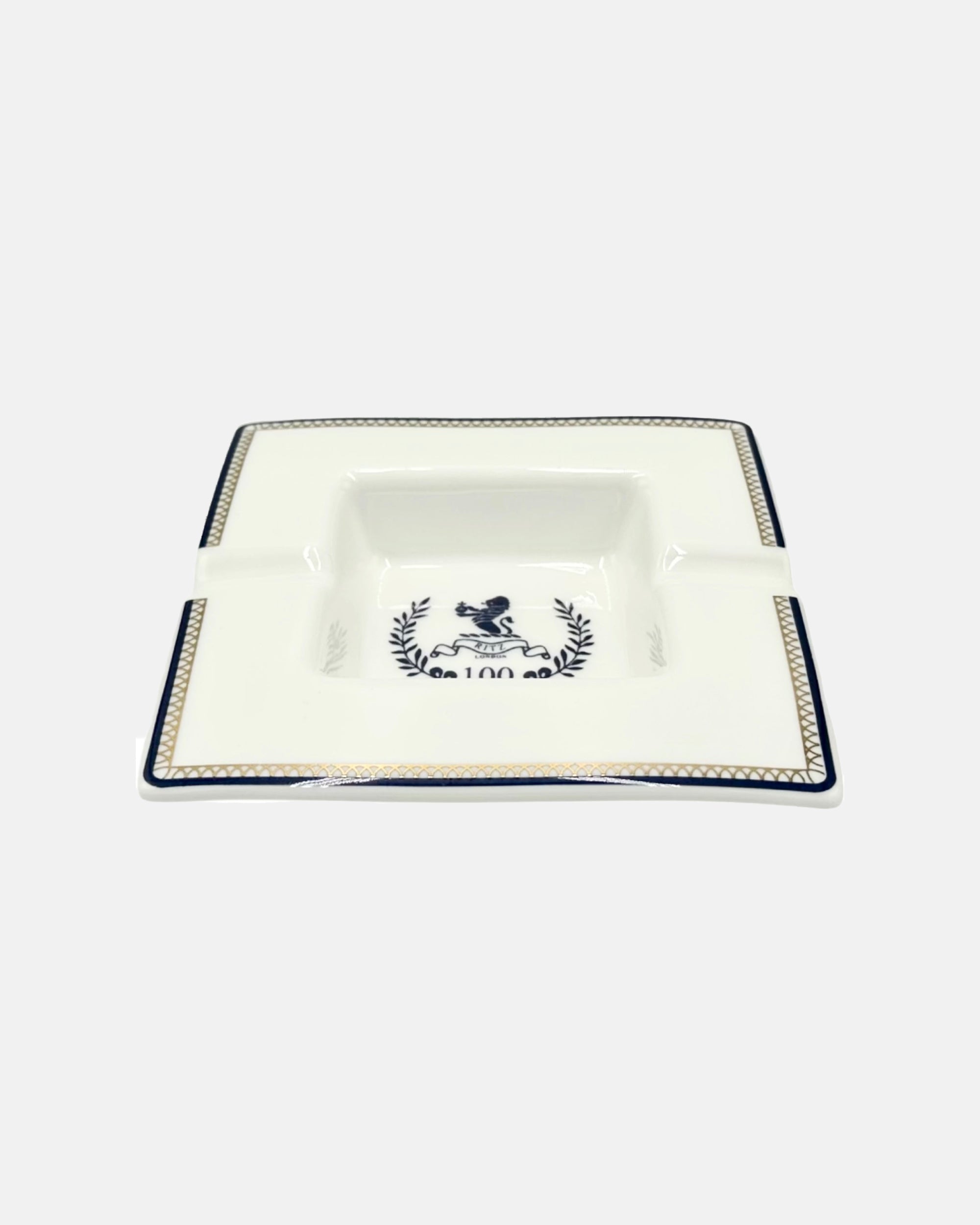 Vintage Ritz London Hotel 100 Year Anniversary Porcelain Ashtray