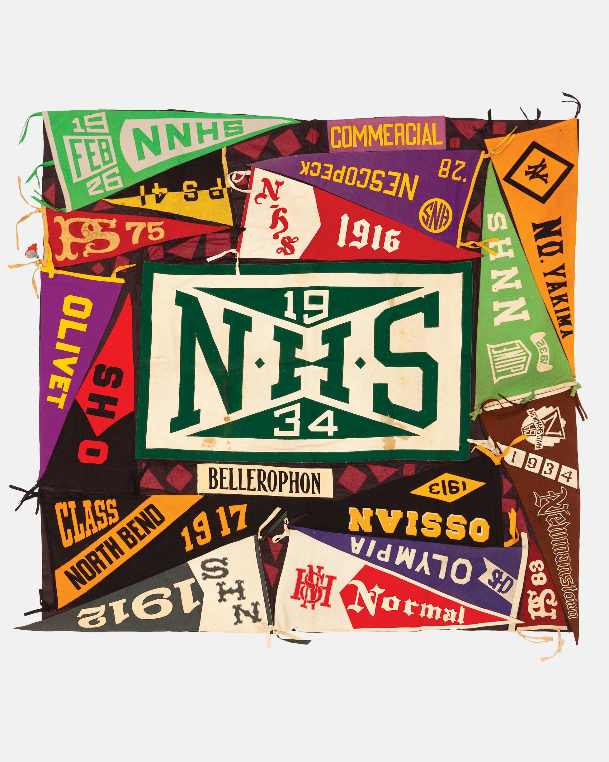 Vintage Pennant Quilt - Schools #13