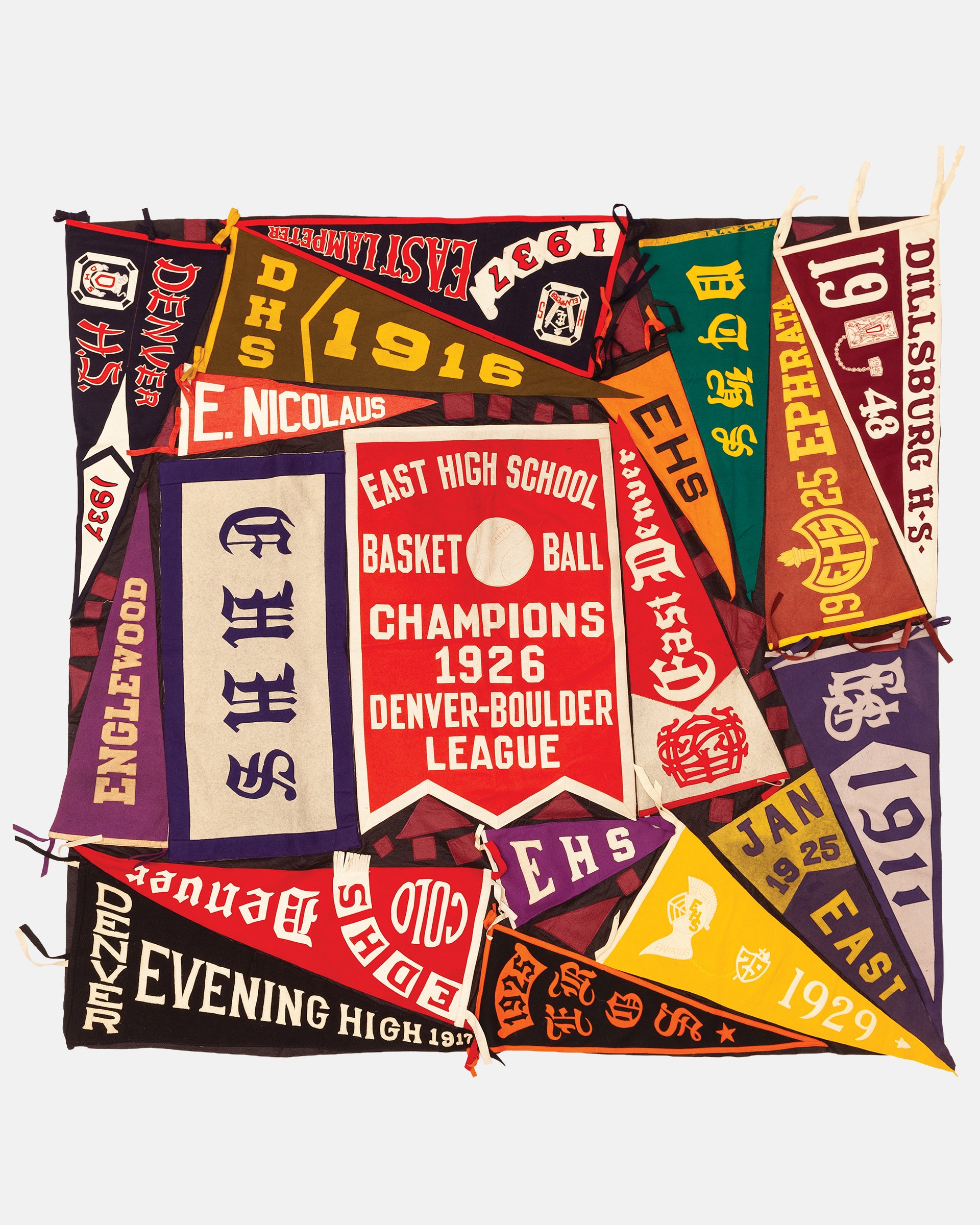 Vintage Pennant Quilt - Schools #40
