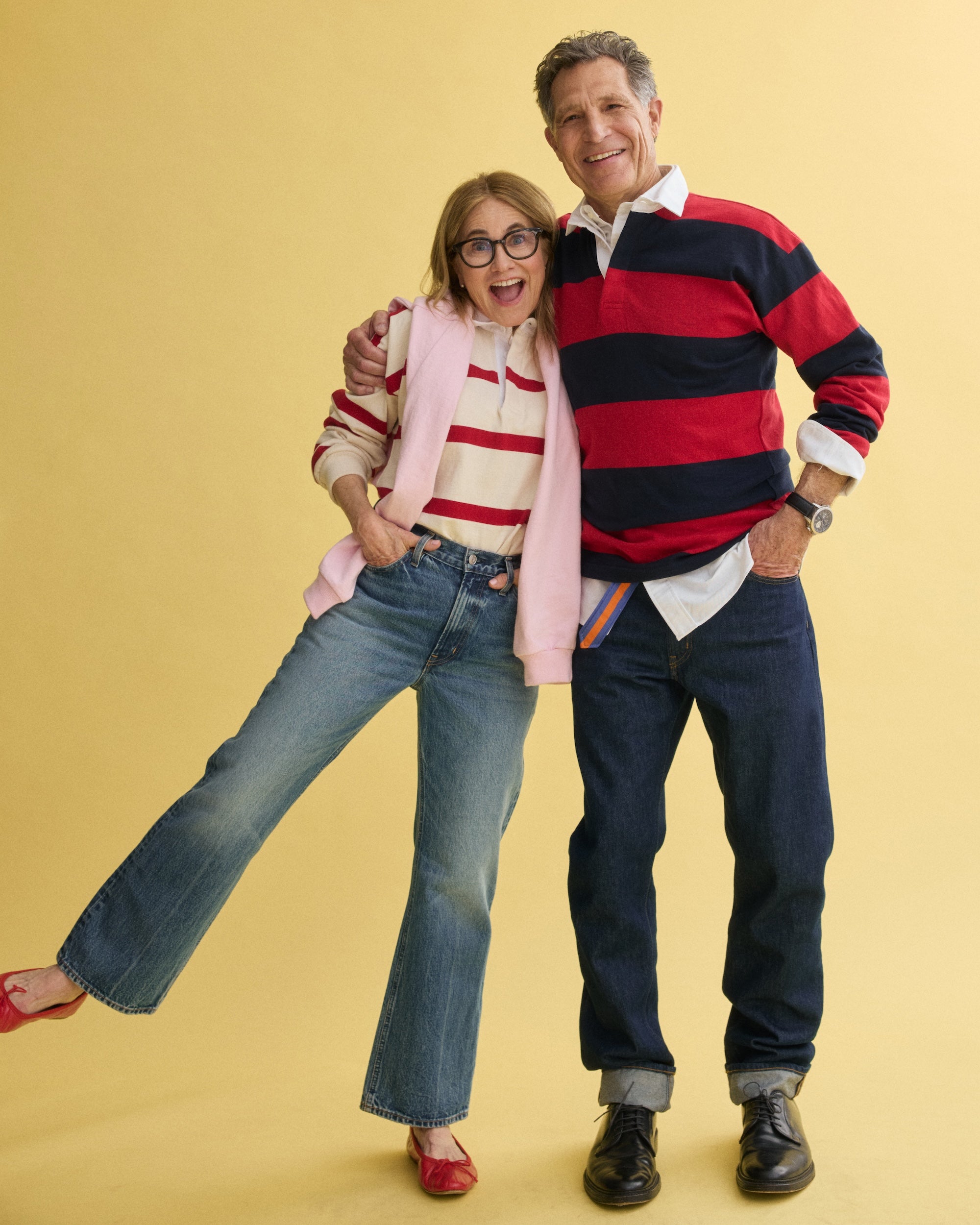 Made-in-USA Navy & Red Guard Stripe Rugby