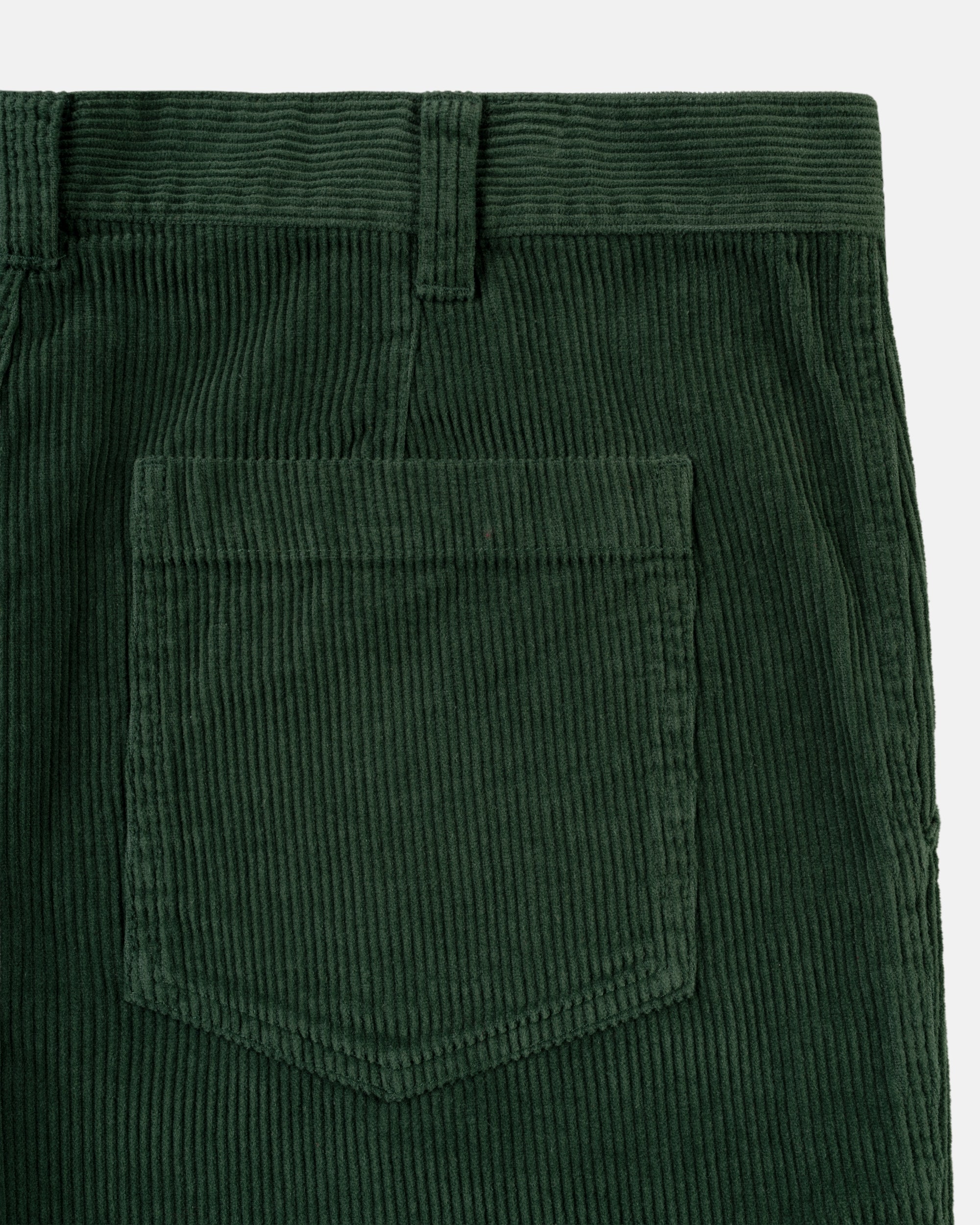 Green Wide-Wale Cotton Corduroy Shorts - Trim Fit