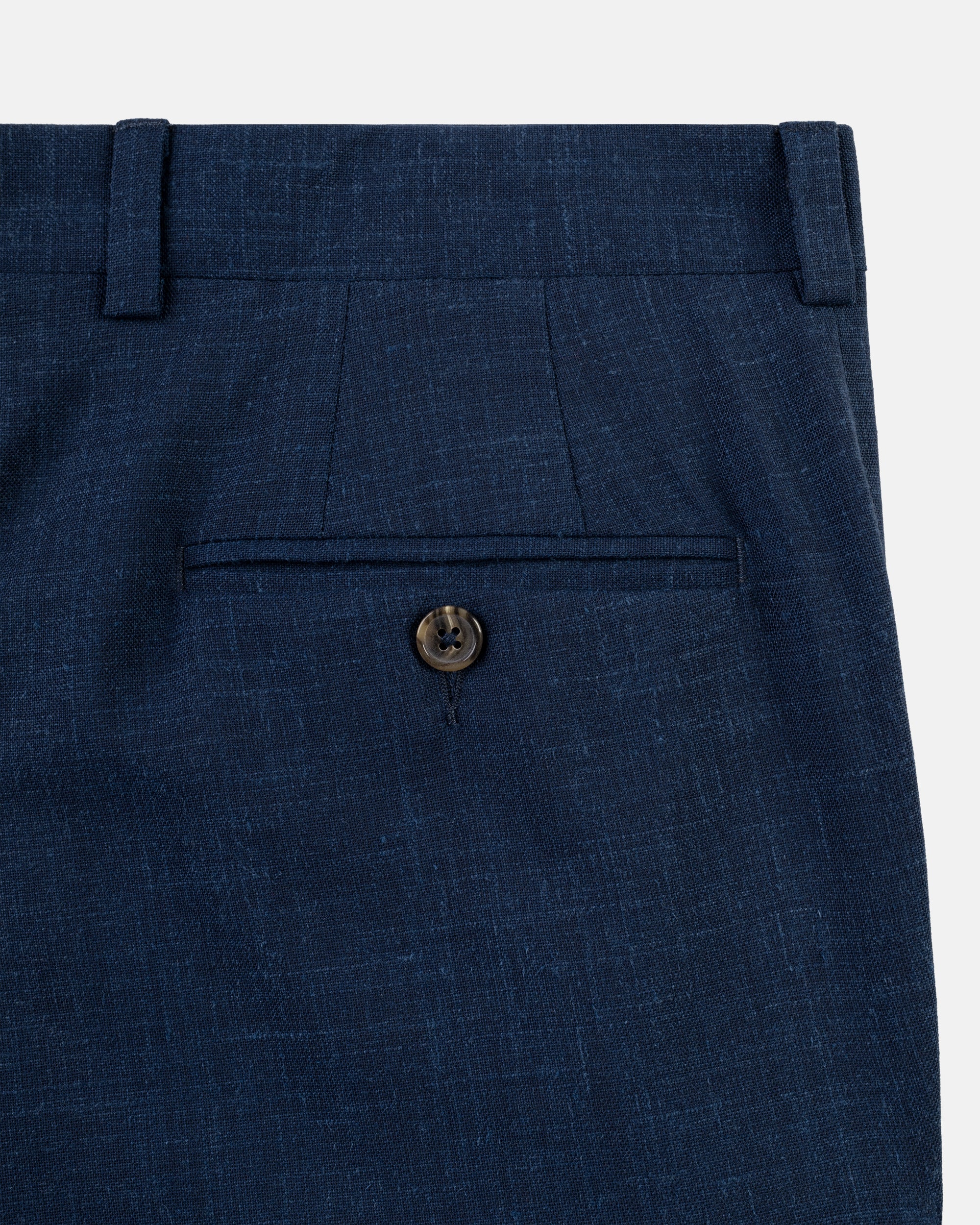 Made-in-USA Navy Linen Trouser