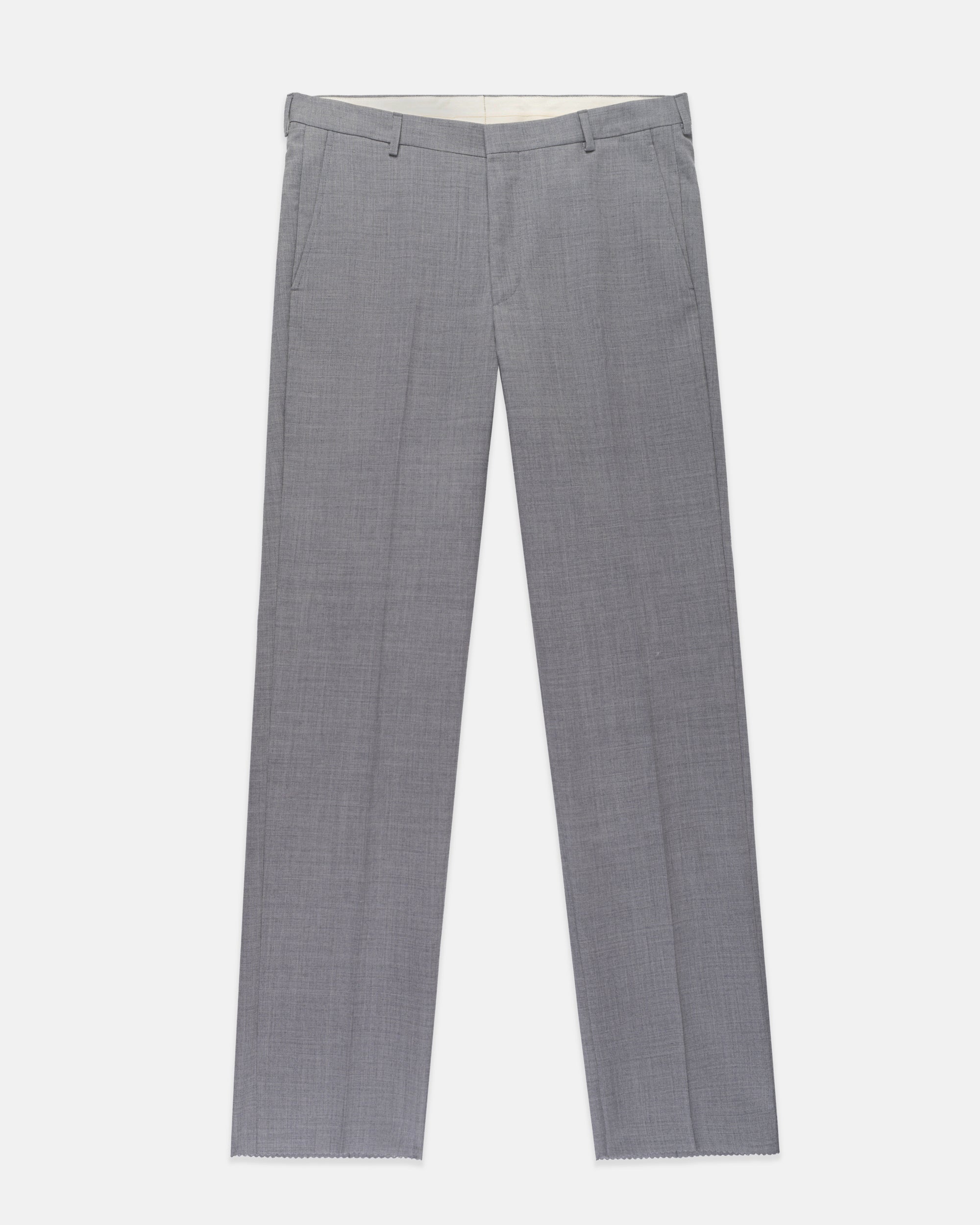 Made-in-USA Fox Brothers Light Grey Double-Breasted Suit