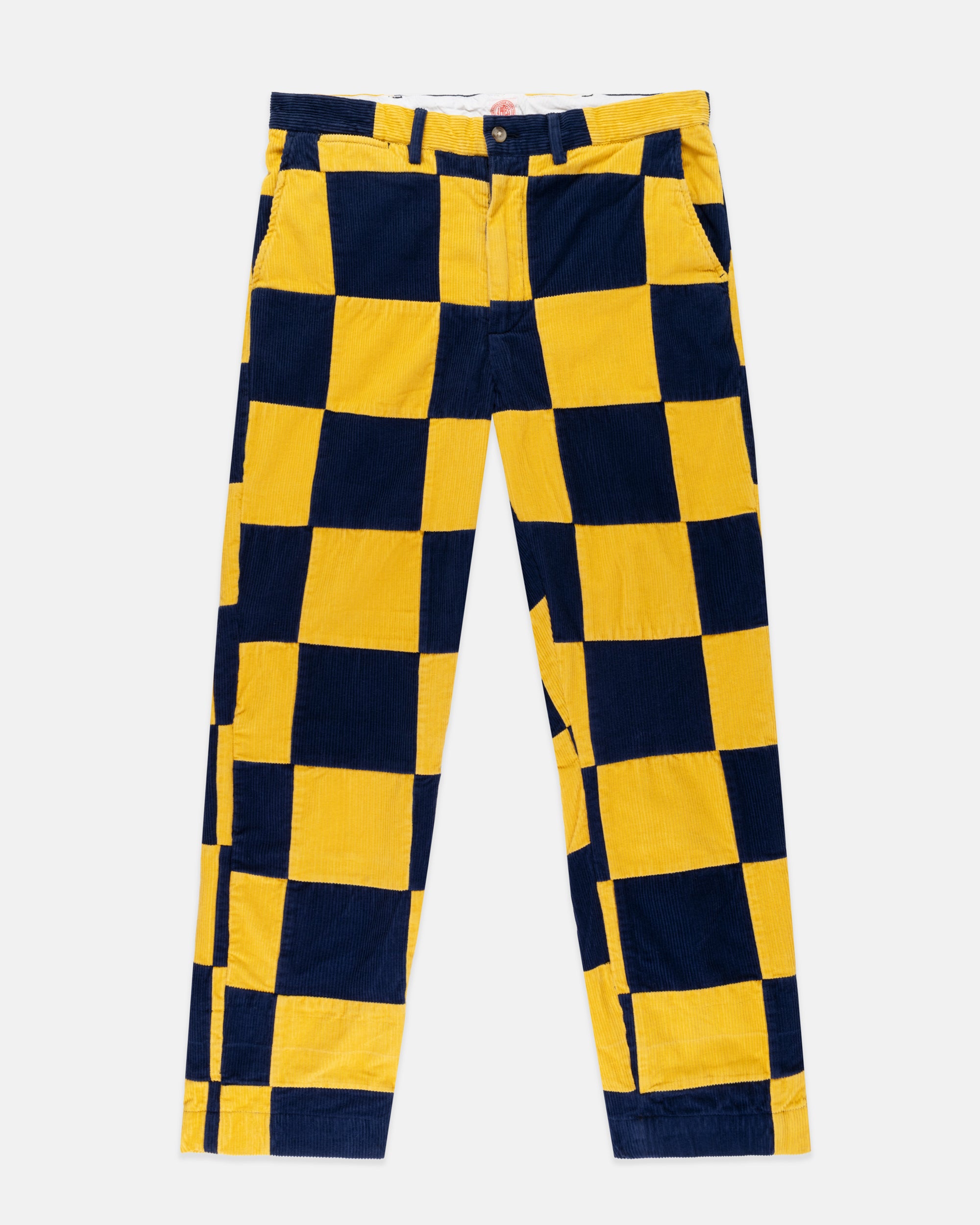Navy & Yellow Patchwork Corduroy Pant