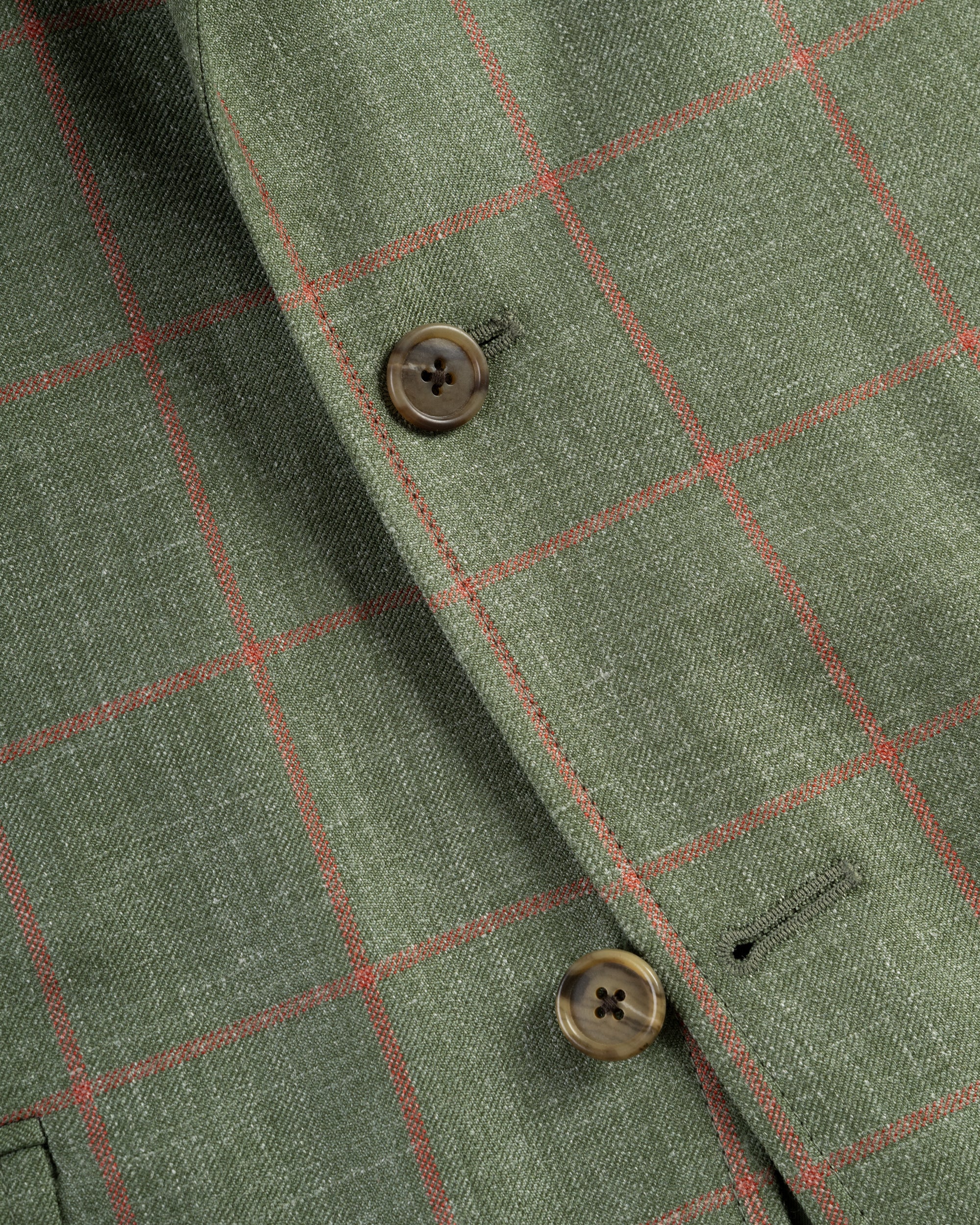 Made-in-Canada Green Windowpane Wool-Silk Sport Coat