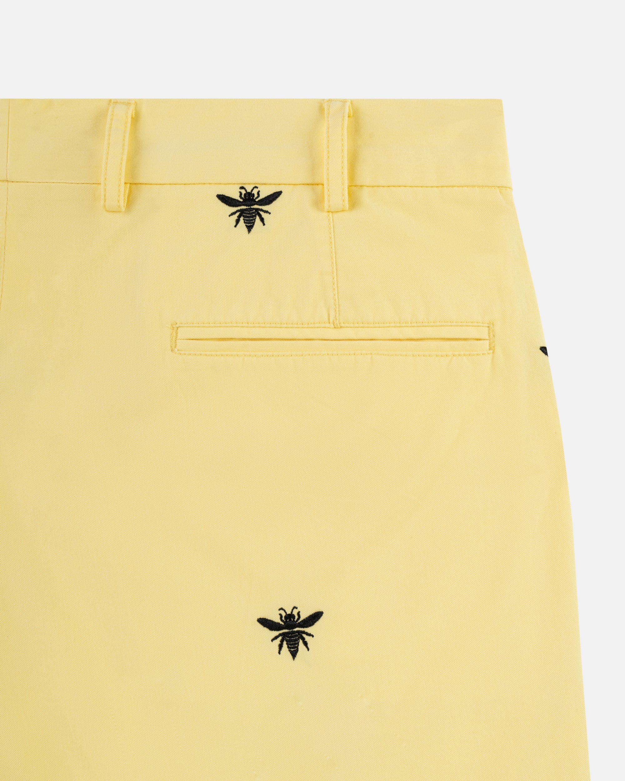 Wasp Embroidered Cotton Twill Pant
