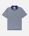 Purple & Lime Cotton Jersey Stripe Polo - Classic Fit