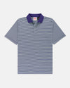 Purple & Lime Cotton Jersey Micro-Stripe Polo - Classic Fit