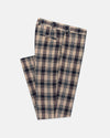Tan & Navy Madras Trousers- Trim Fit