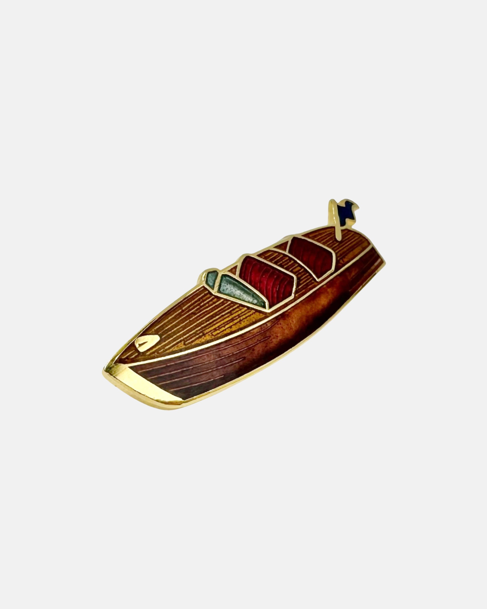 Vintage Nautical Speedboat Lapel Pin