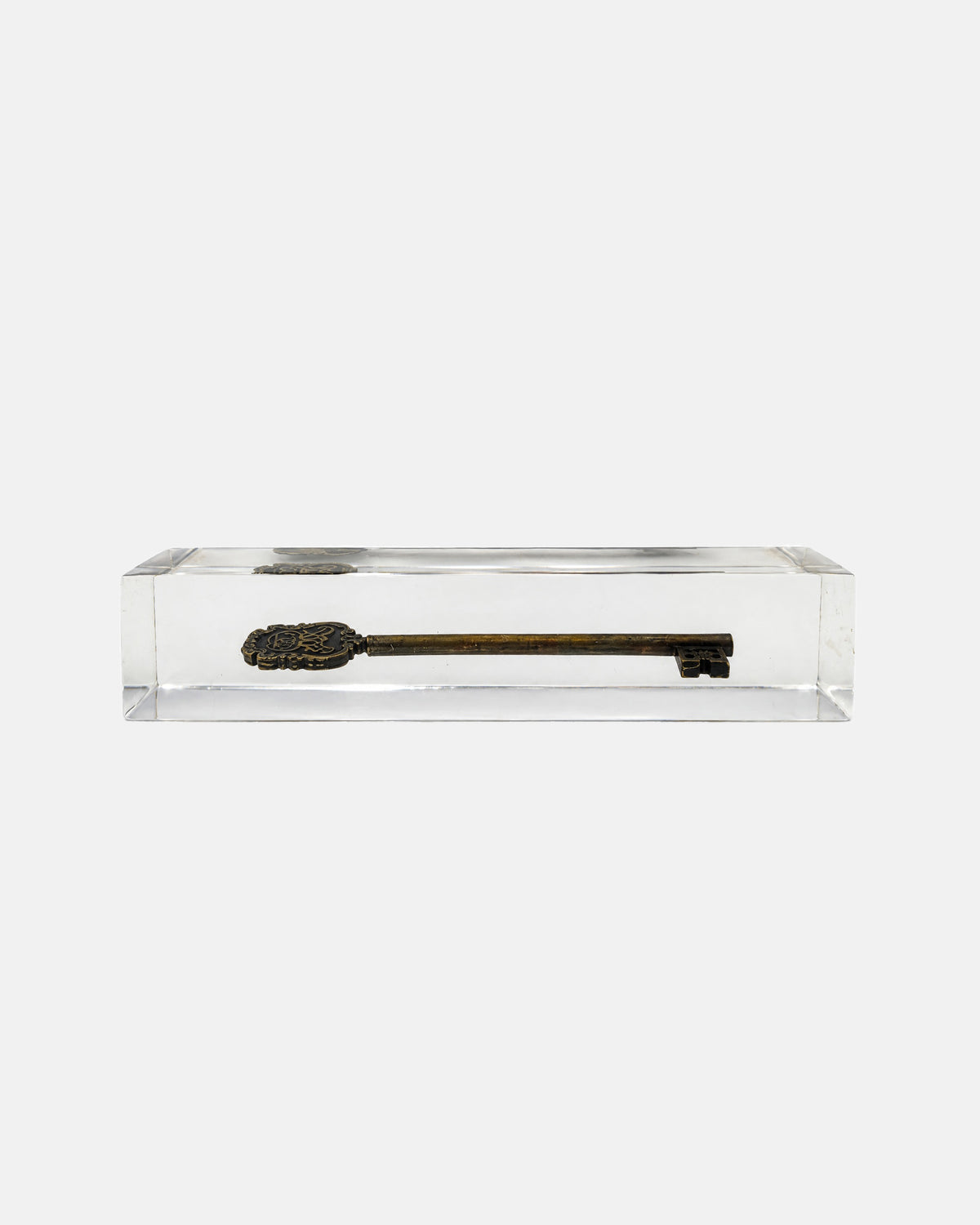Vintage St. Regis Hotel New York City Brass Key in Lucite