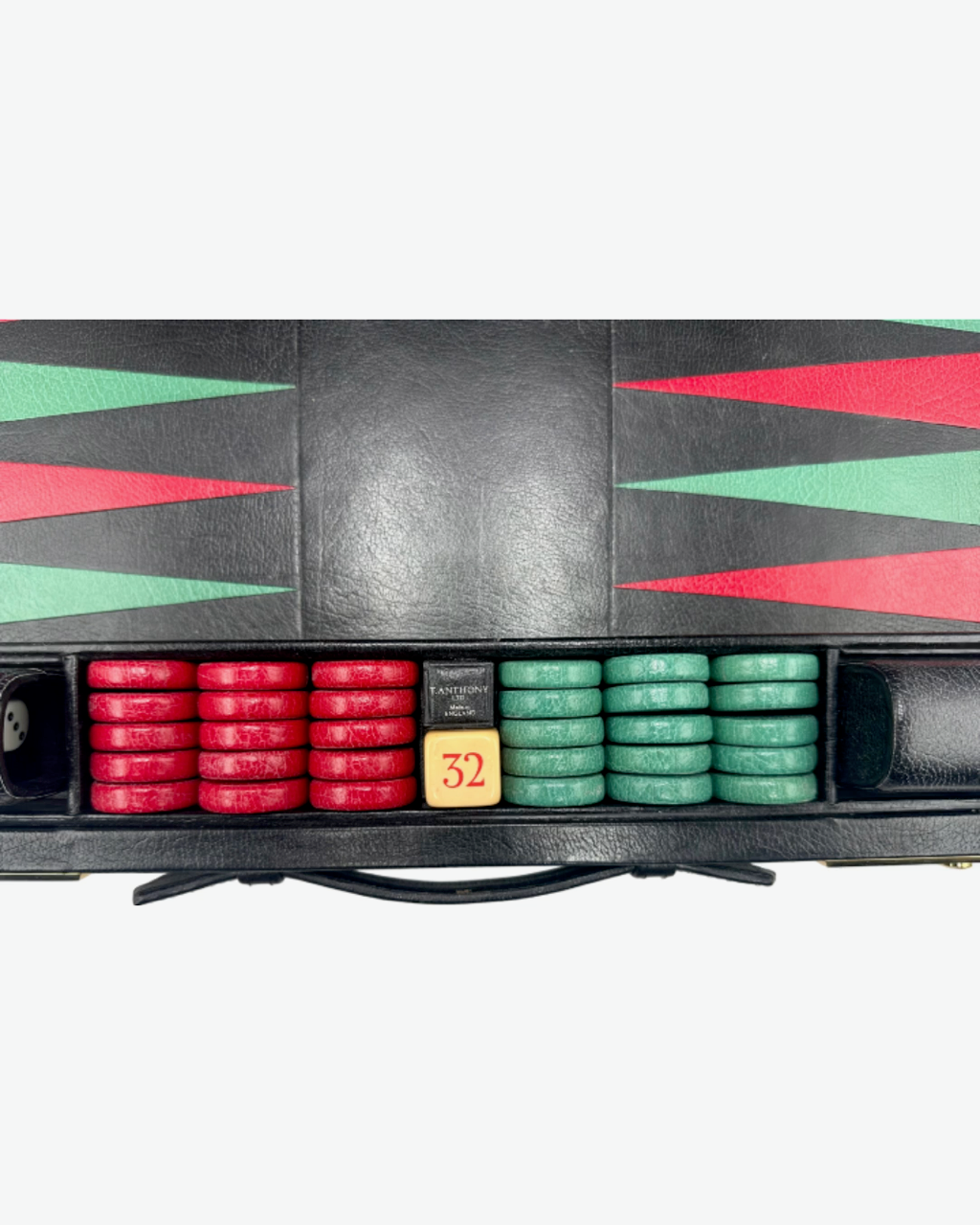 Vintage T. Anthony New York Leather Backgammon Set