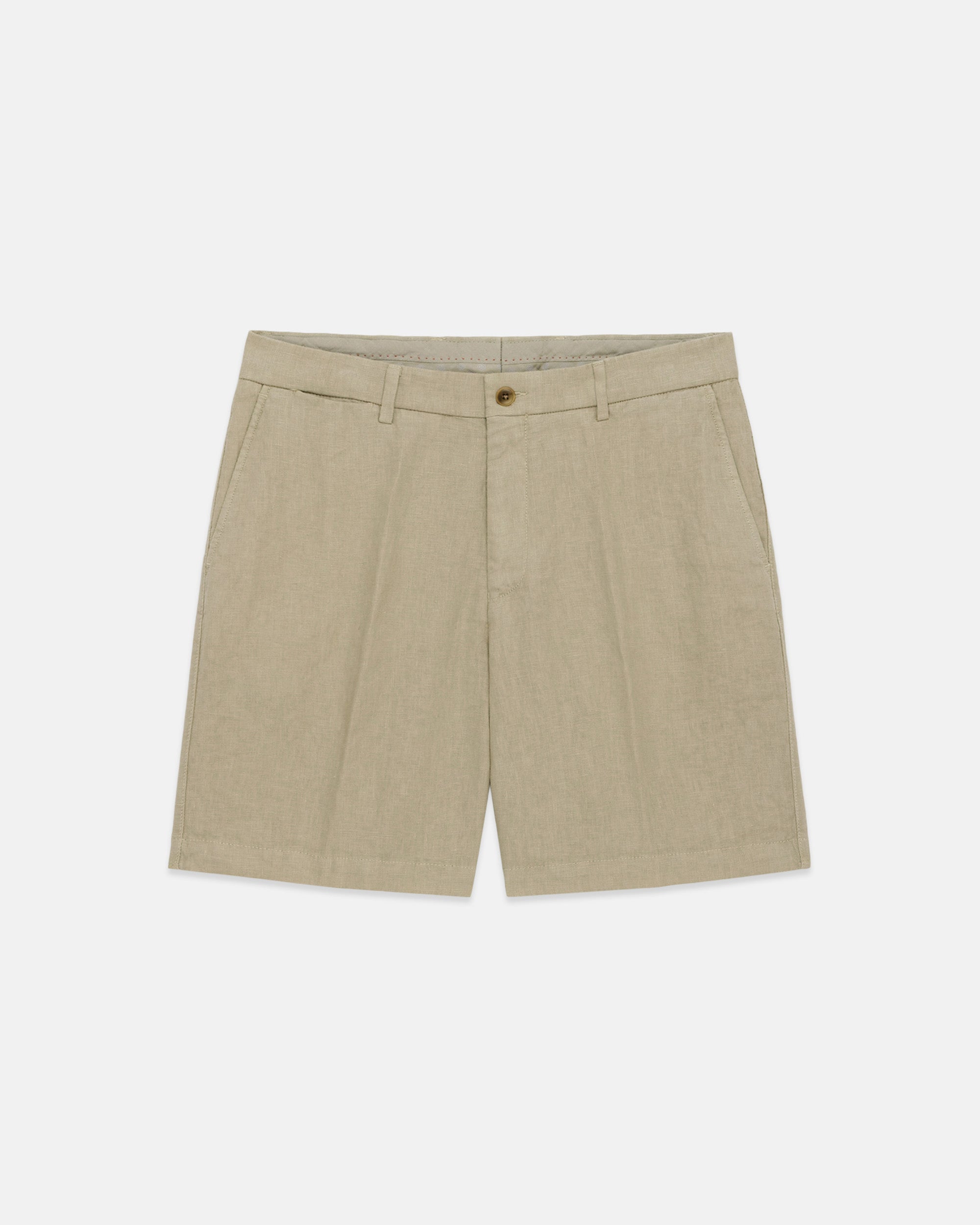 Khaki Linen Shorts