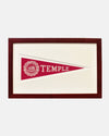 Temple University Framed Vintage Pennant