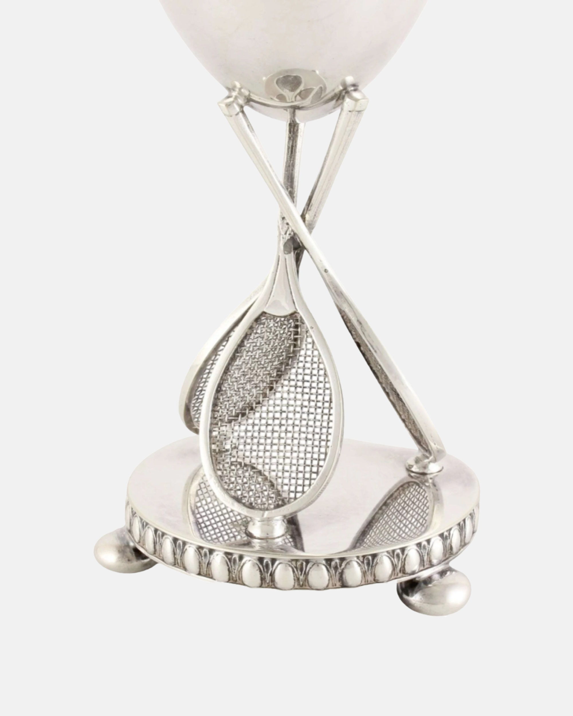 Vintage Silverplate Tennis Racket Trophy Cup