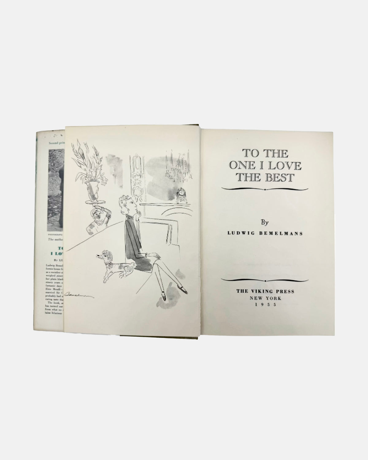 To the One I Love the Best by Ludwig Bemelmans 1955 Elsie de Wolfe Book