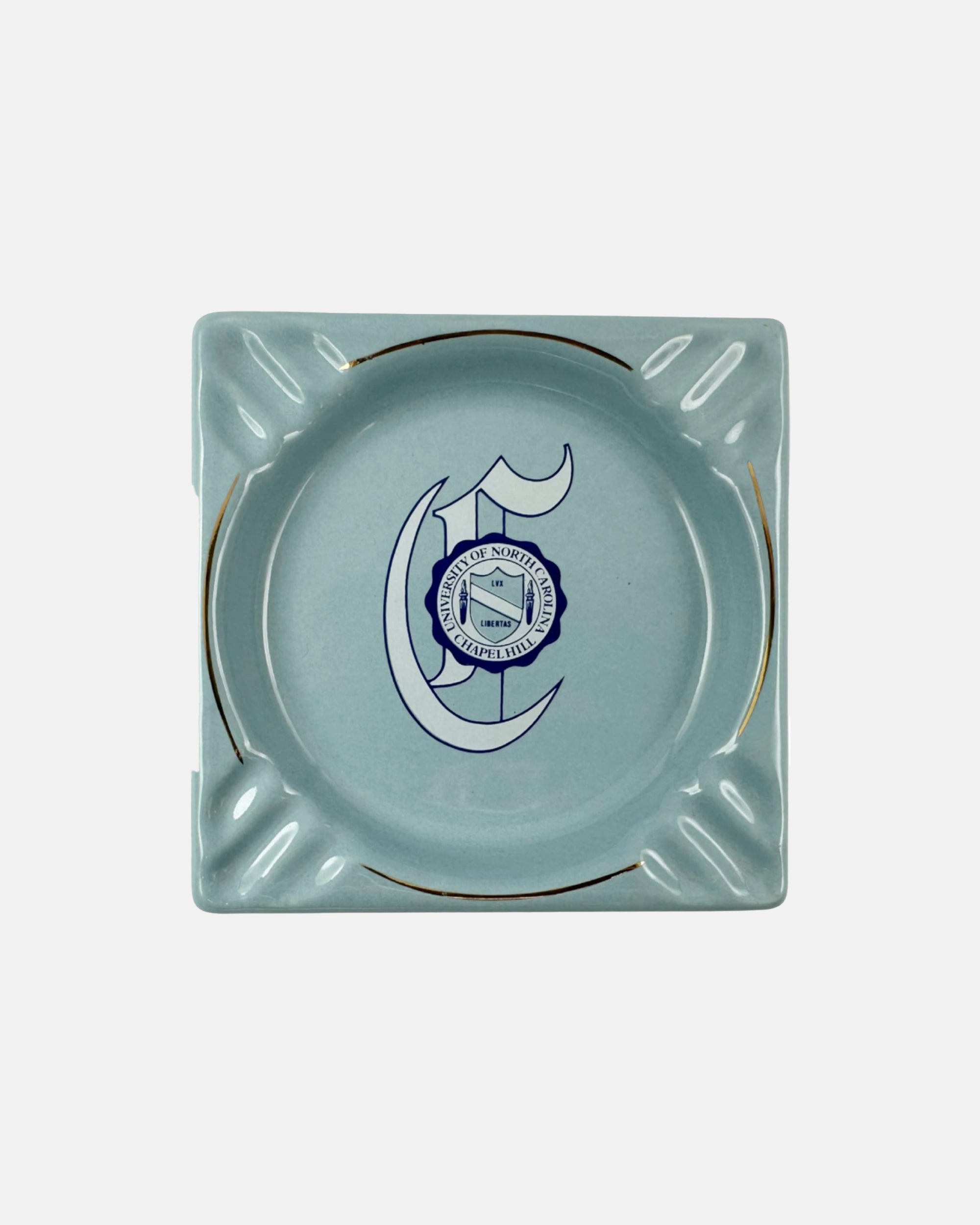 Vintage University of North Carolina UNC Chapel Hill Ceramic Ashtray