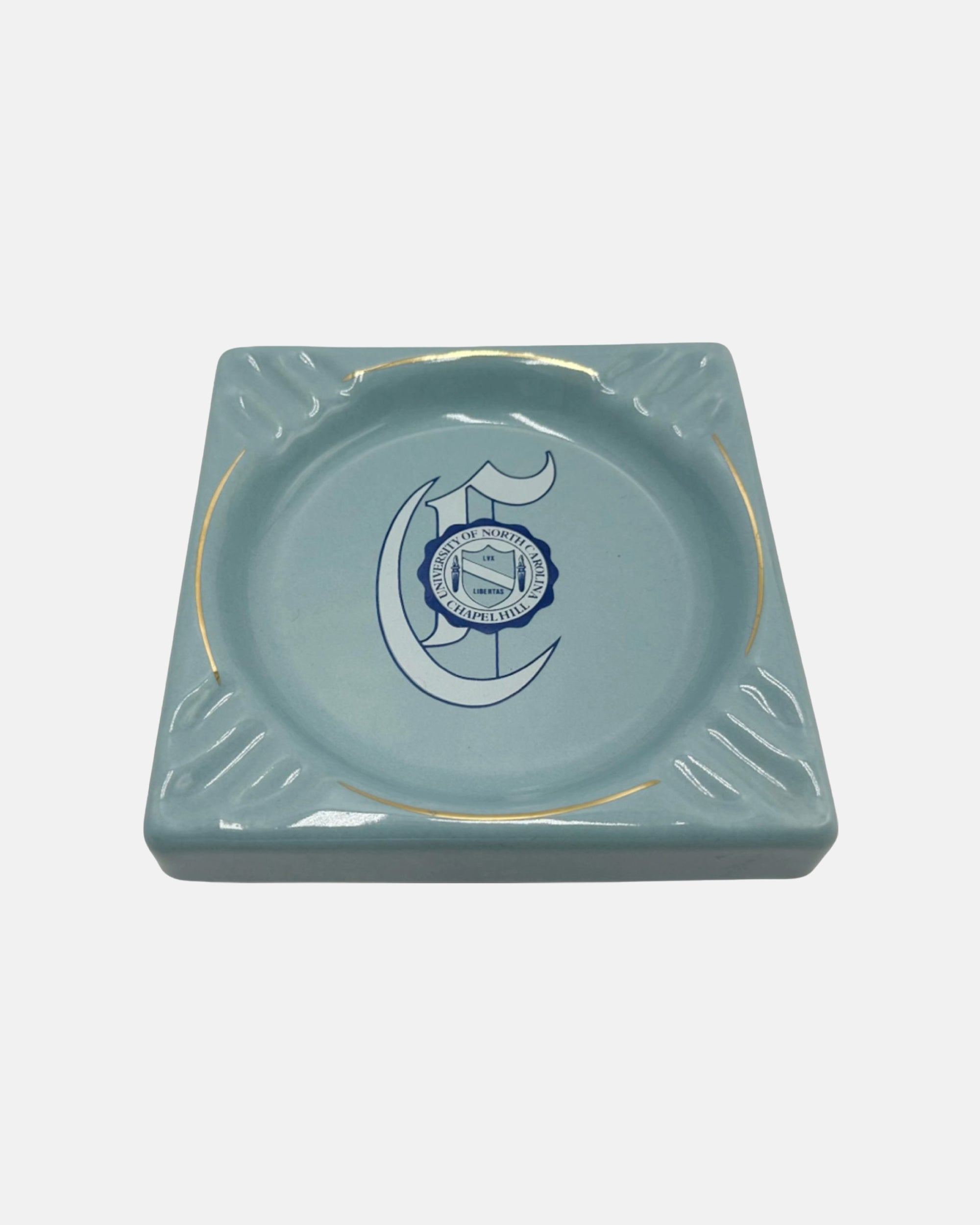 Vintage University of North Carolina UNC Chapel Hill Ceramic Ashtray
