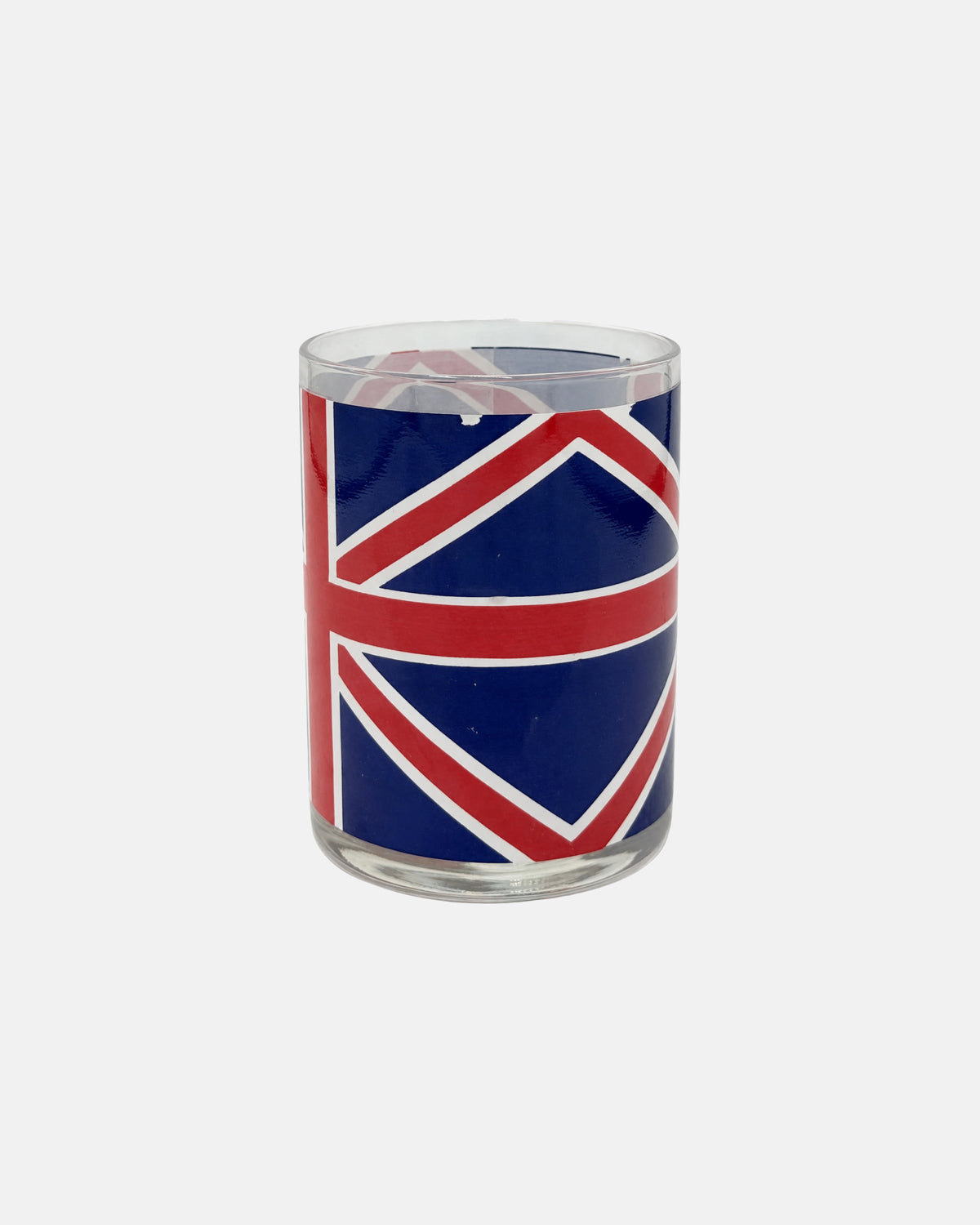 Vintage Cera Union Jack Set of 7 Tumbler Cocktail Glasses Barware