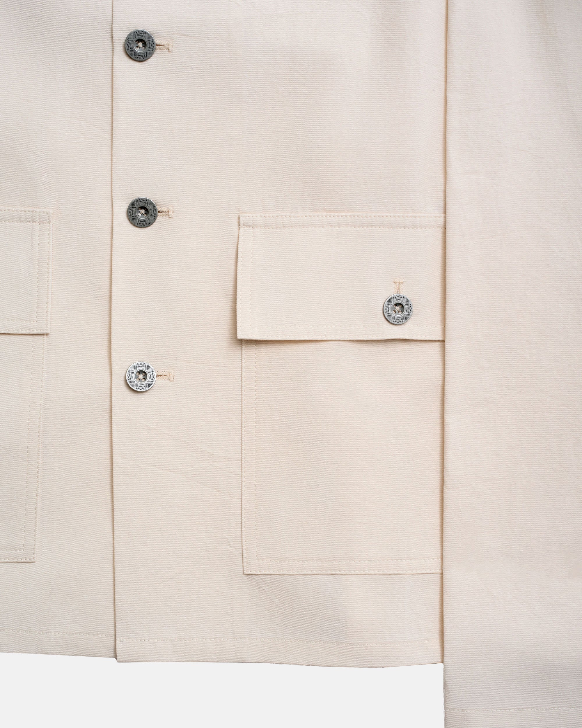 Vito's Stone Cotton/Linen Short Jacket
