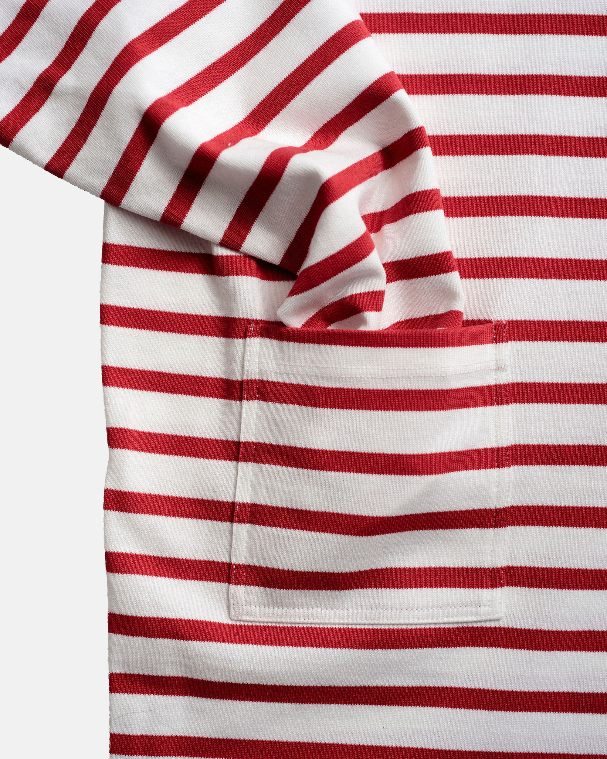 Vito's Red & White Striped Boatneck Sweatshirt