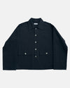 Vito's Charcoal Navy Cotton/Linen Short Jacket