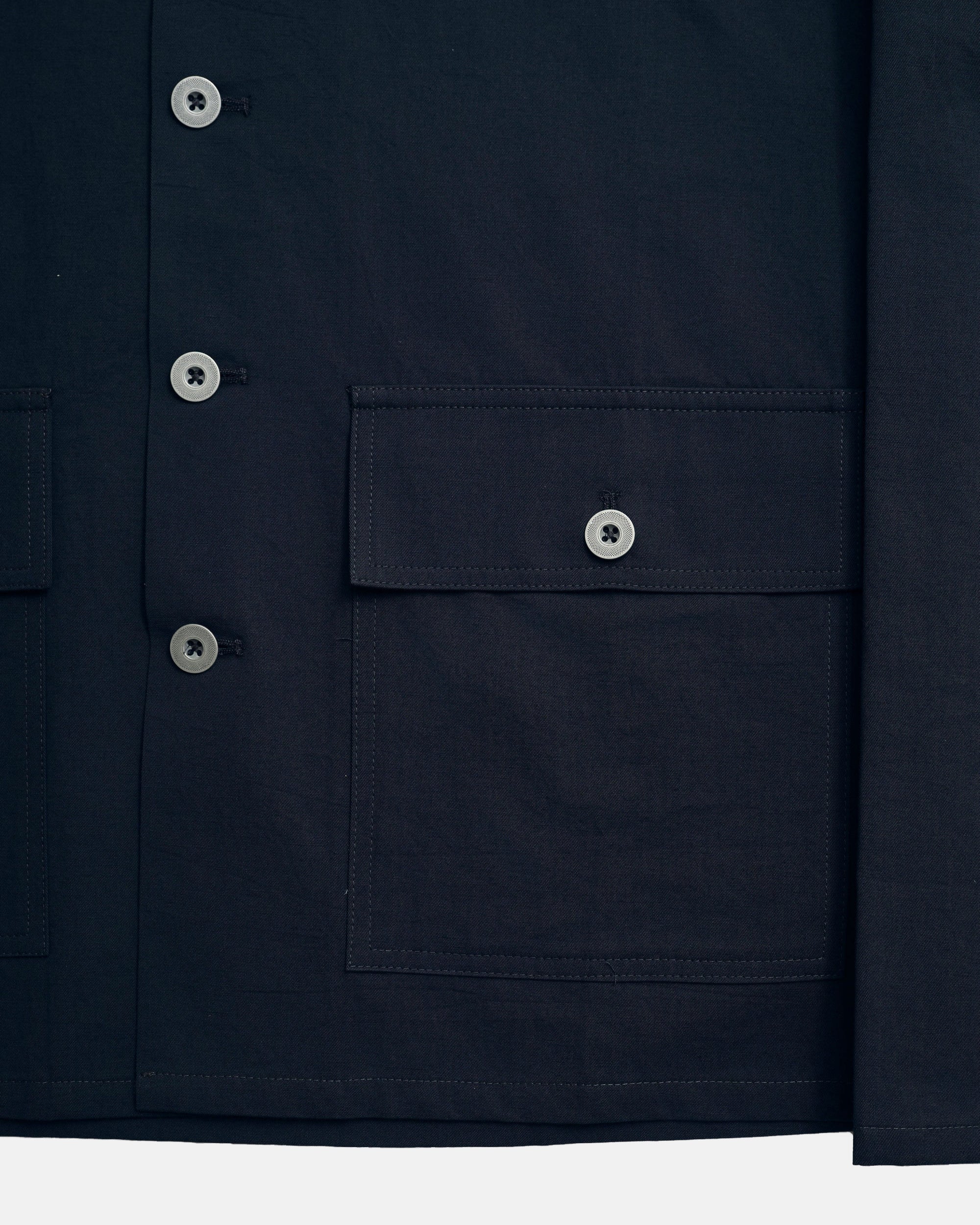 Vito's Charcoal Navy Cotton/Linen Short Jacket