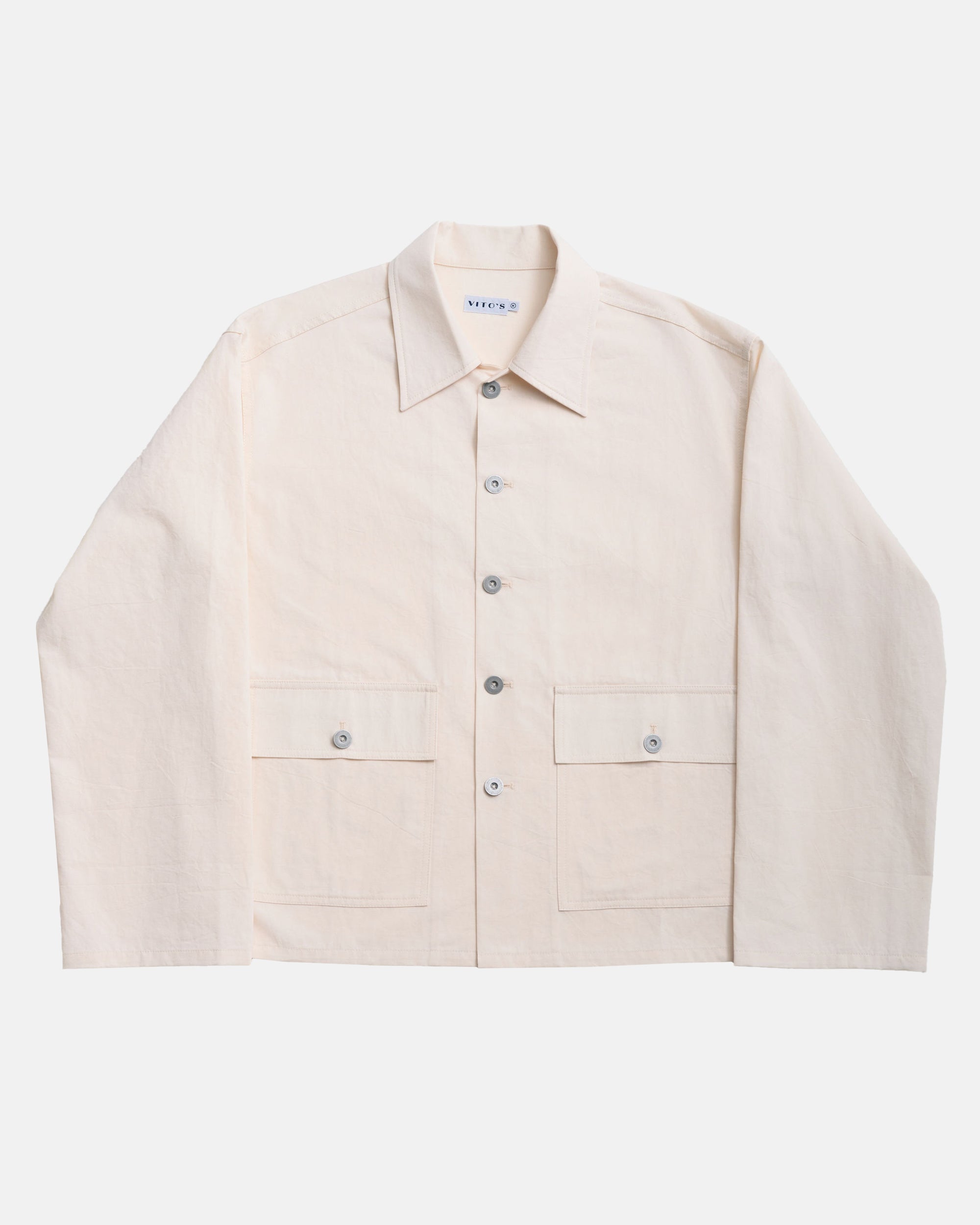 Vito's Stone Cotton/Linen Short Jacket