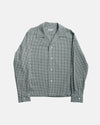 Vito's Seafoam Green & White Gingham Seersucker Sport Shirt