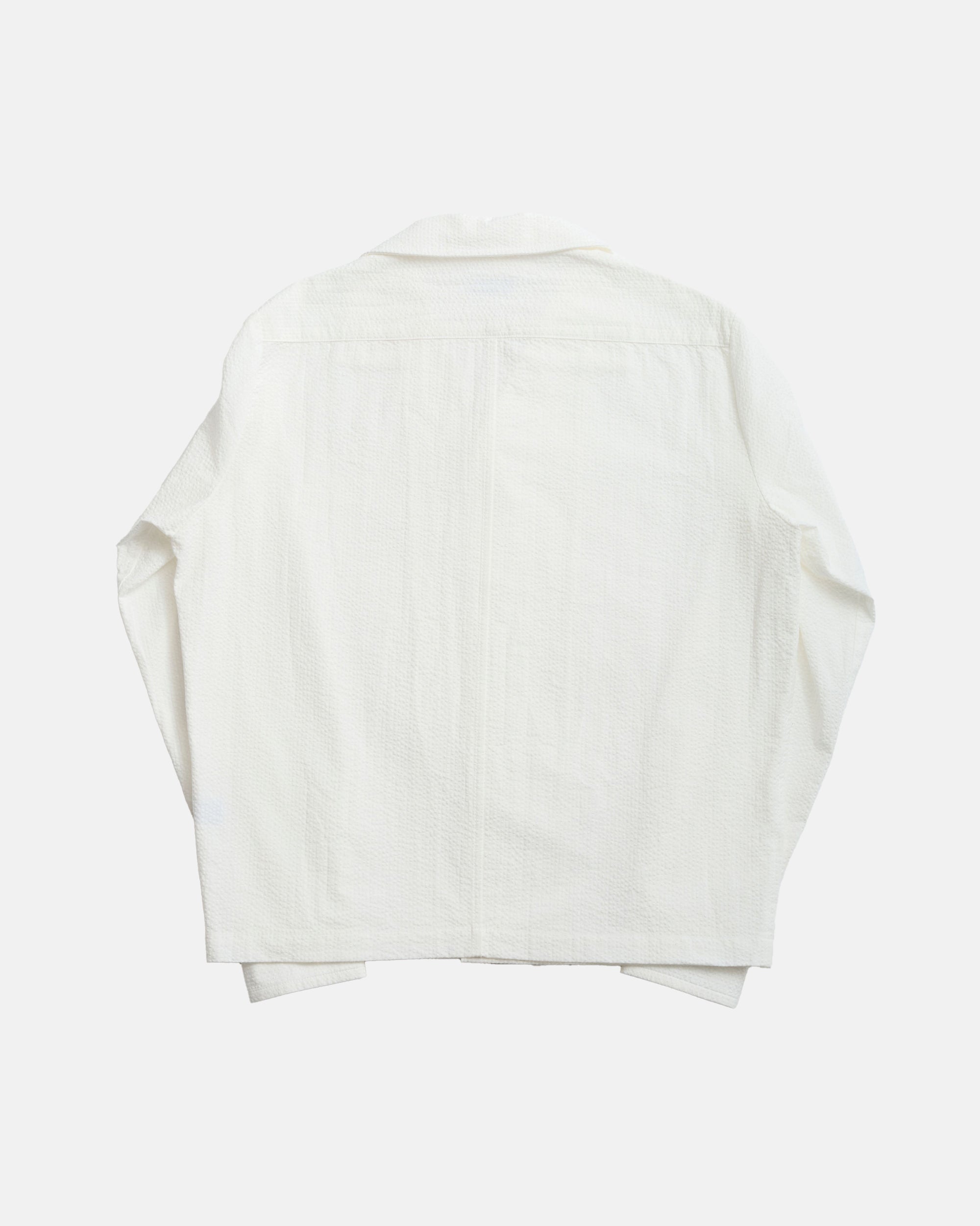 Vito's White Seersucker Sport Shirt