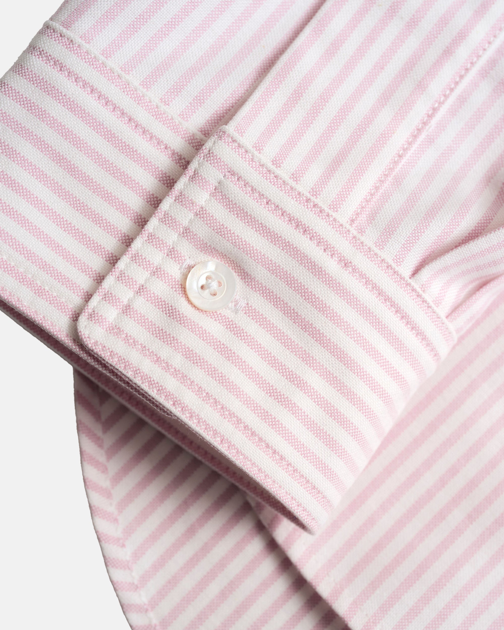 Vito's Pink & White Stripe Popover Oxford Shirt