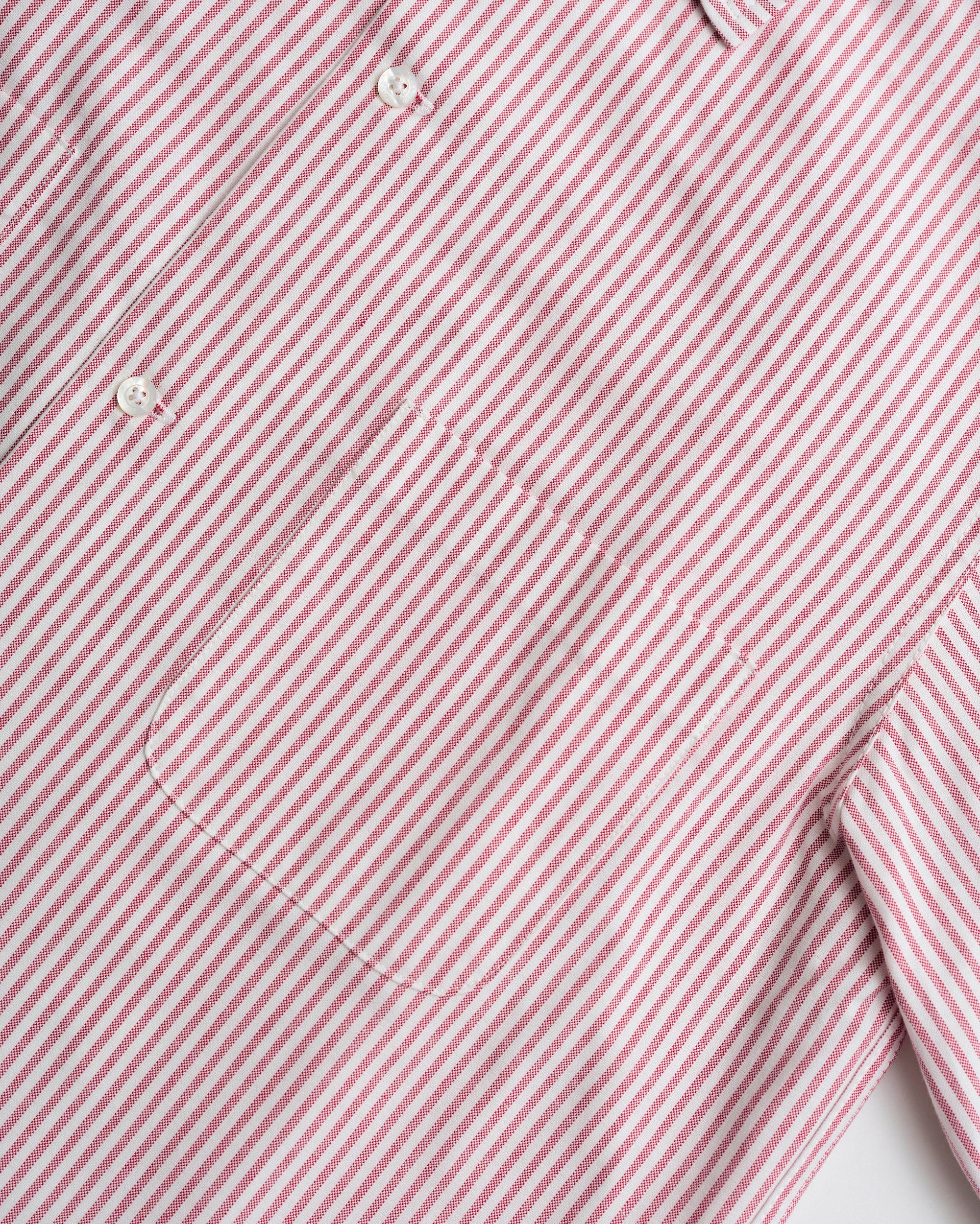 Vito's Red & White Stripe Short Sleeve Sport Shirt