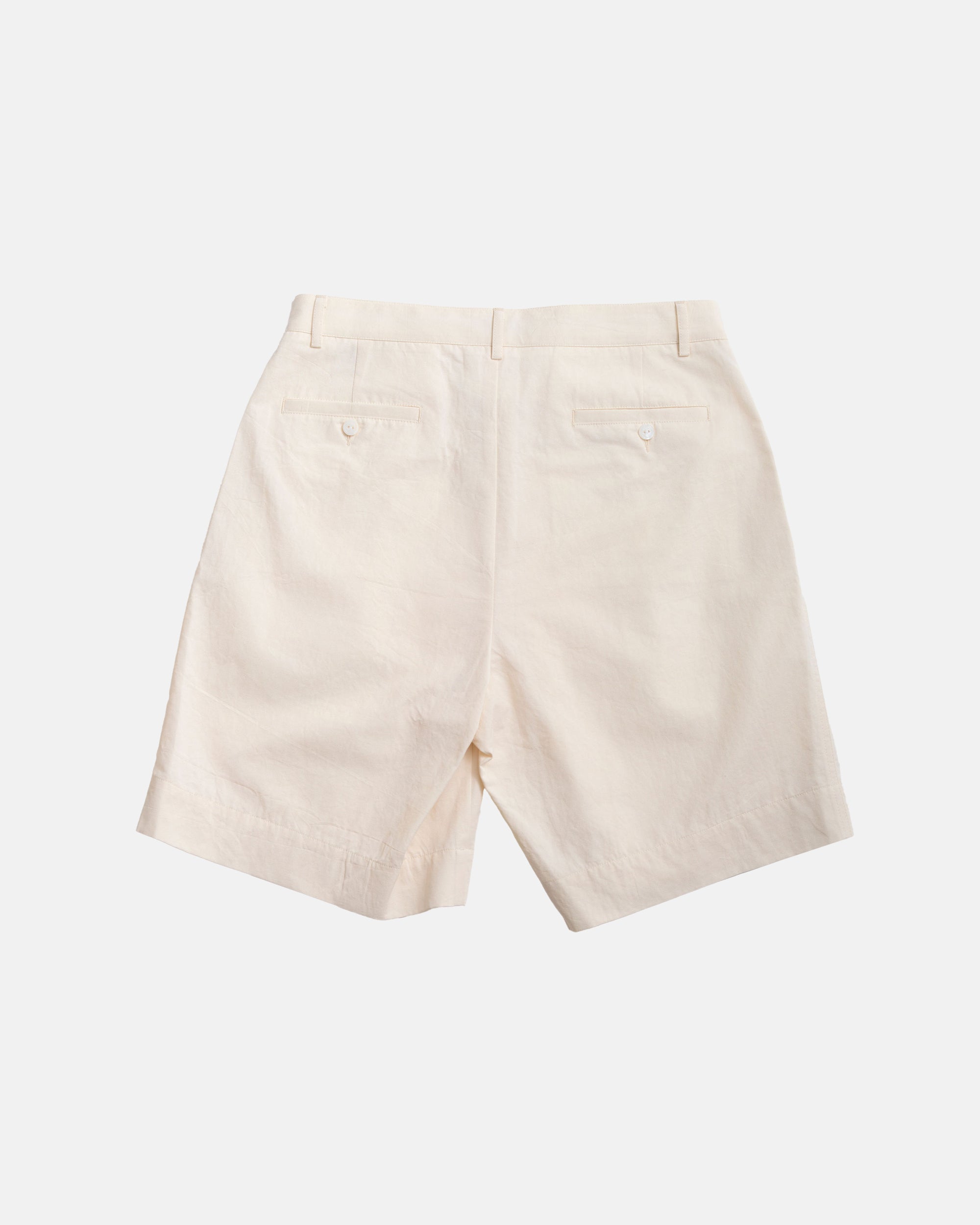 Vito's Stone Cotton/Linen Pleated Short