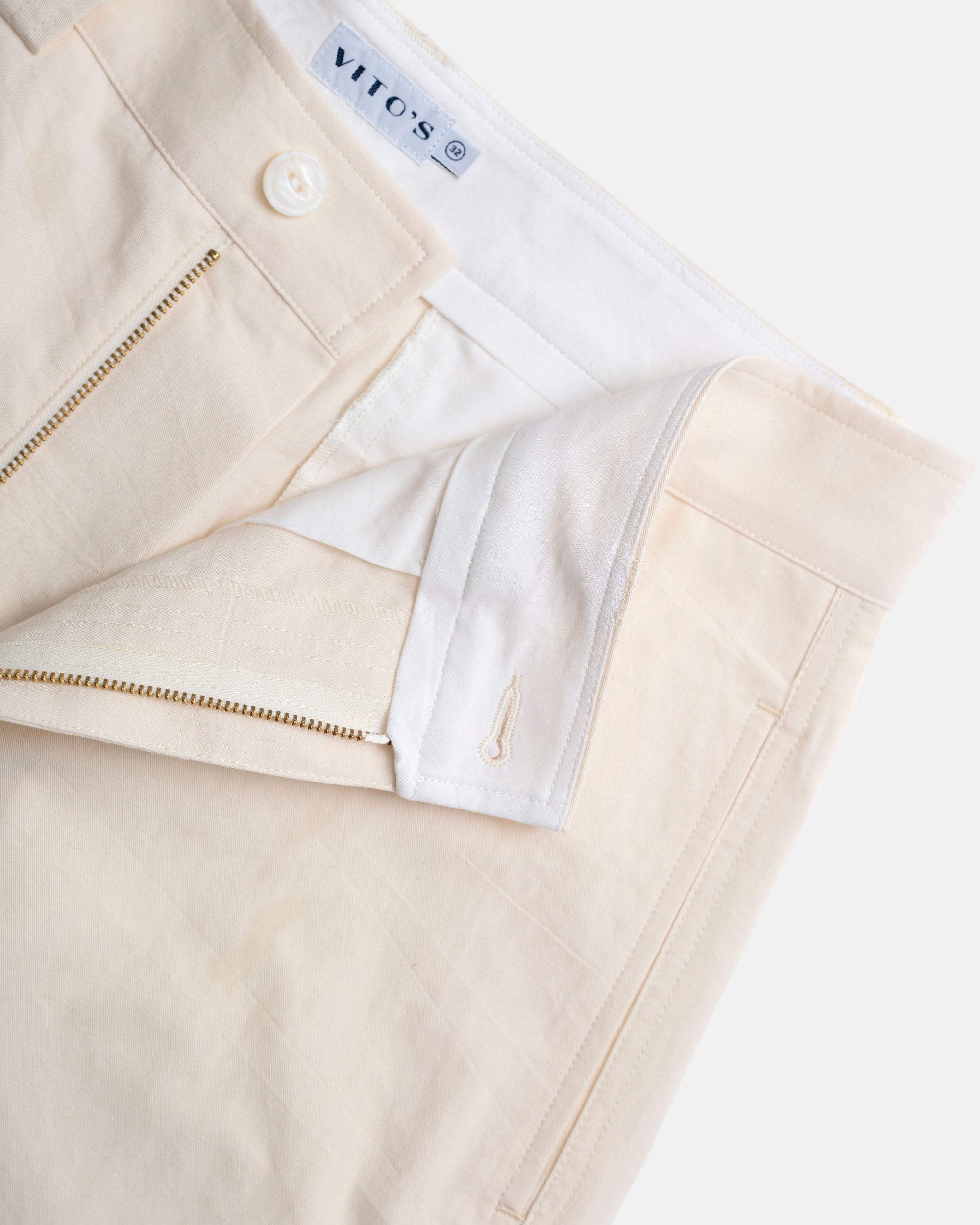 Vito's Stone Cotton/Linen High n' Wide Pant