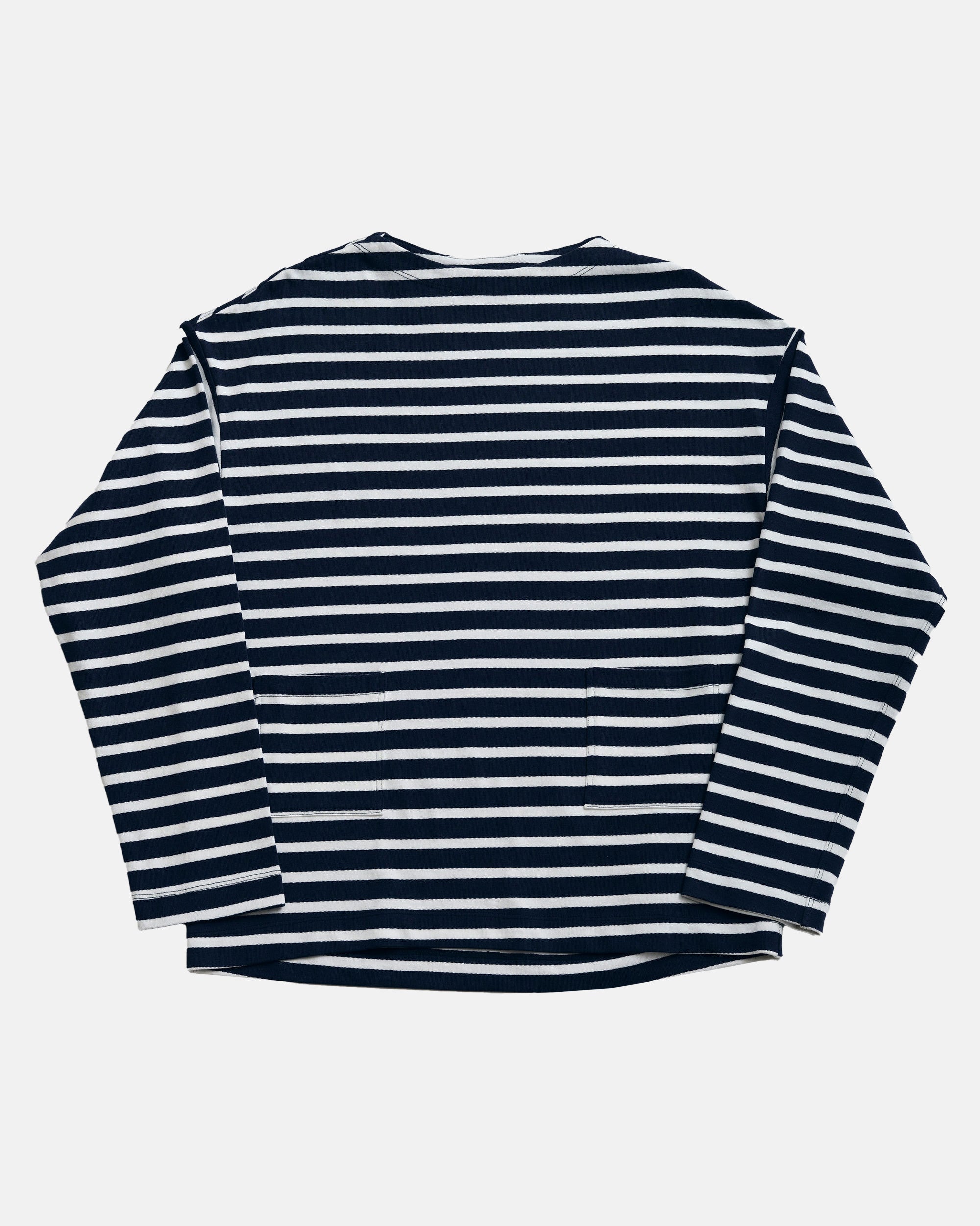 Vito's Blue & White Striped Boatneck Sweatshirt