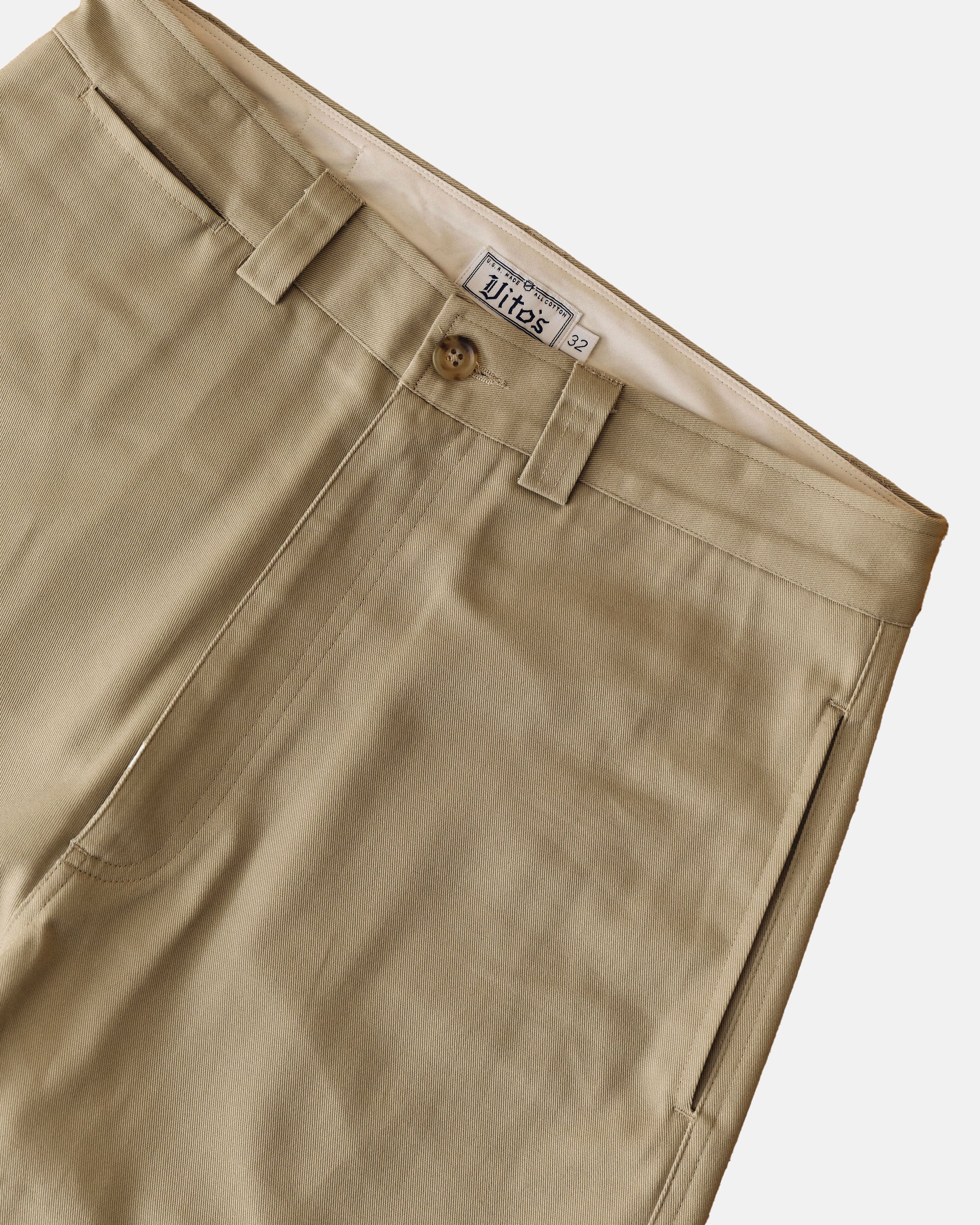 Vito's Khaki High n' Wide Pant