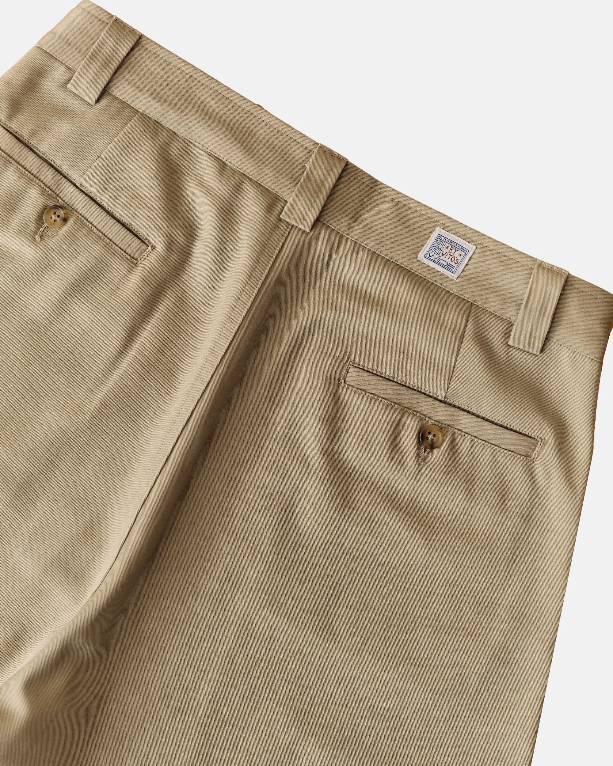 Vito's Khaki High n' Wide Pant