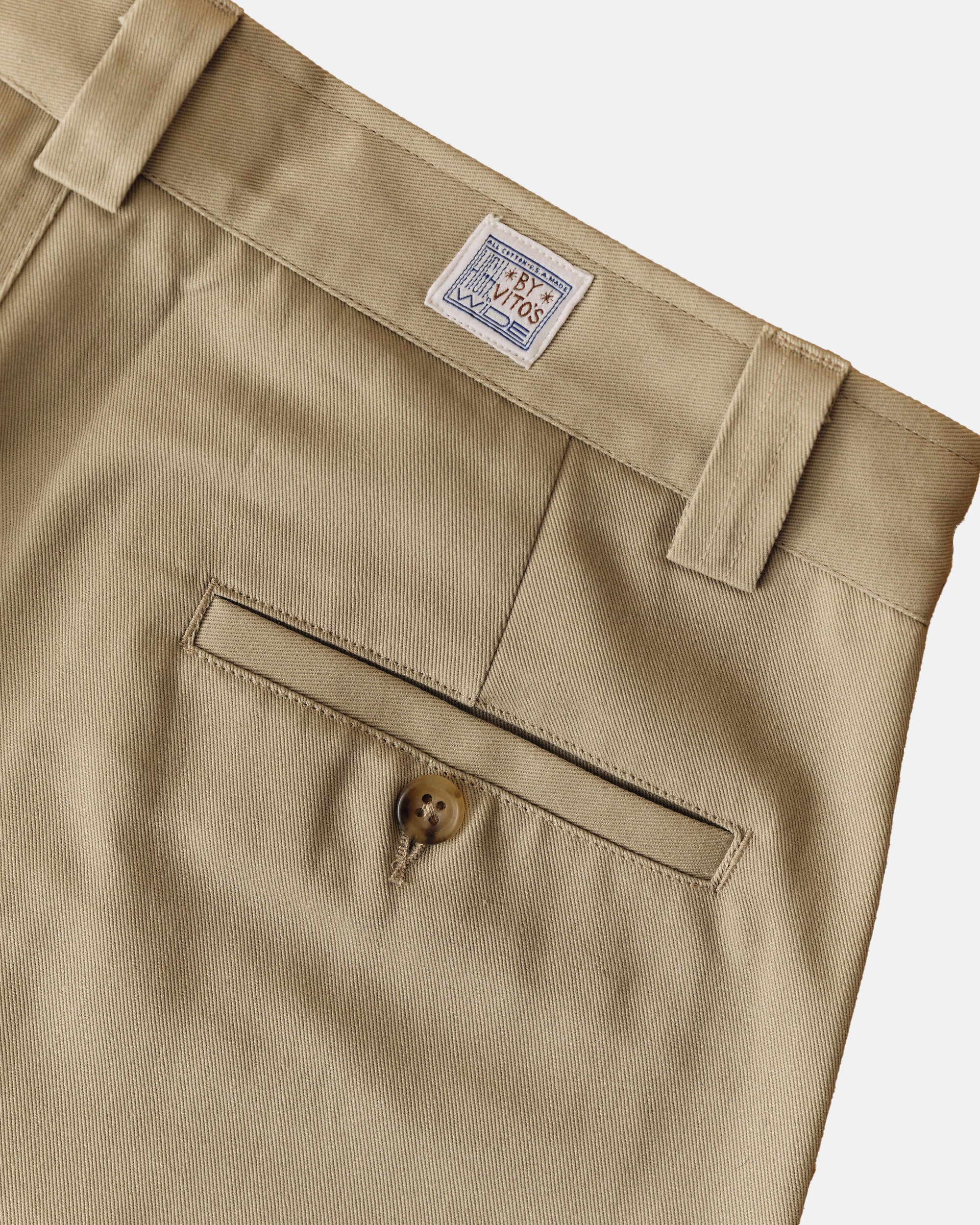 Vito's Khaki High n' Wide Pant