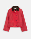 Womens Red Cropped Chiltern Jacket
