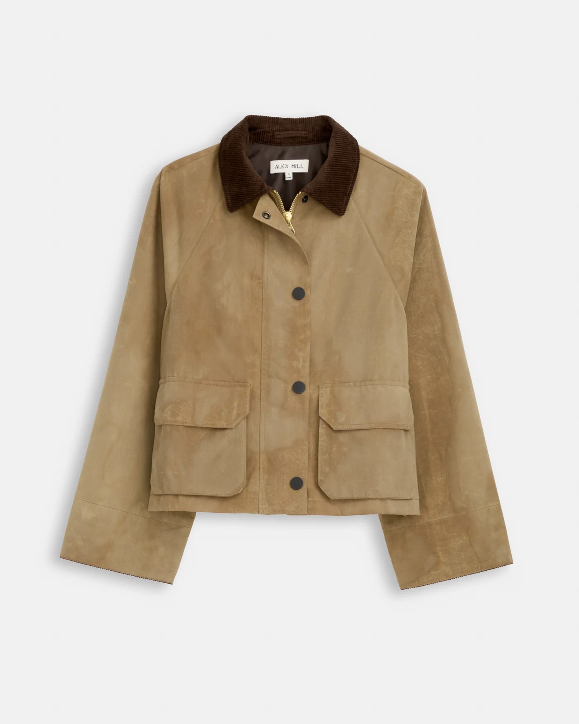 Womens Khaki Cropped Chiltern Jacket