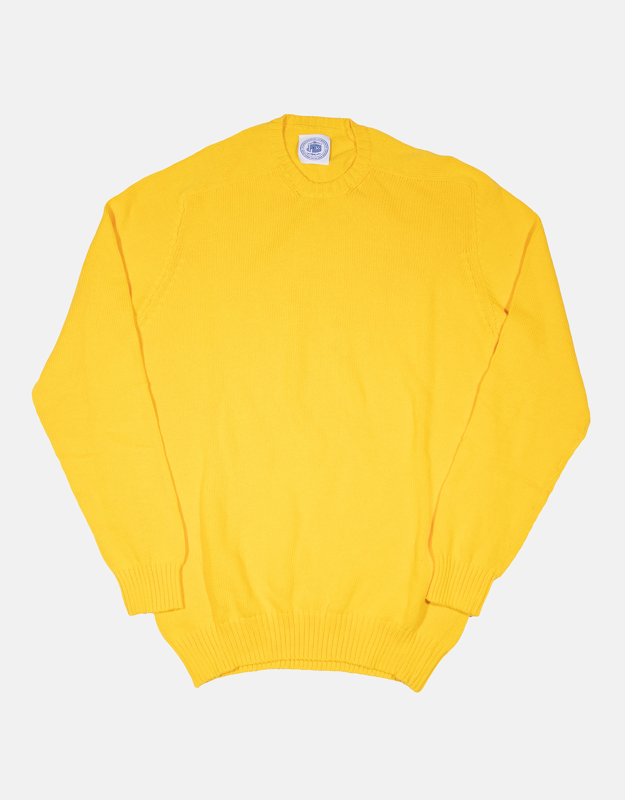 Made-in-Scotland Yellow Cotton Crewneck Sweater
