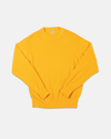 SOLID COTTON CREW NECK SWEATER - YELLOW